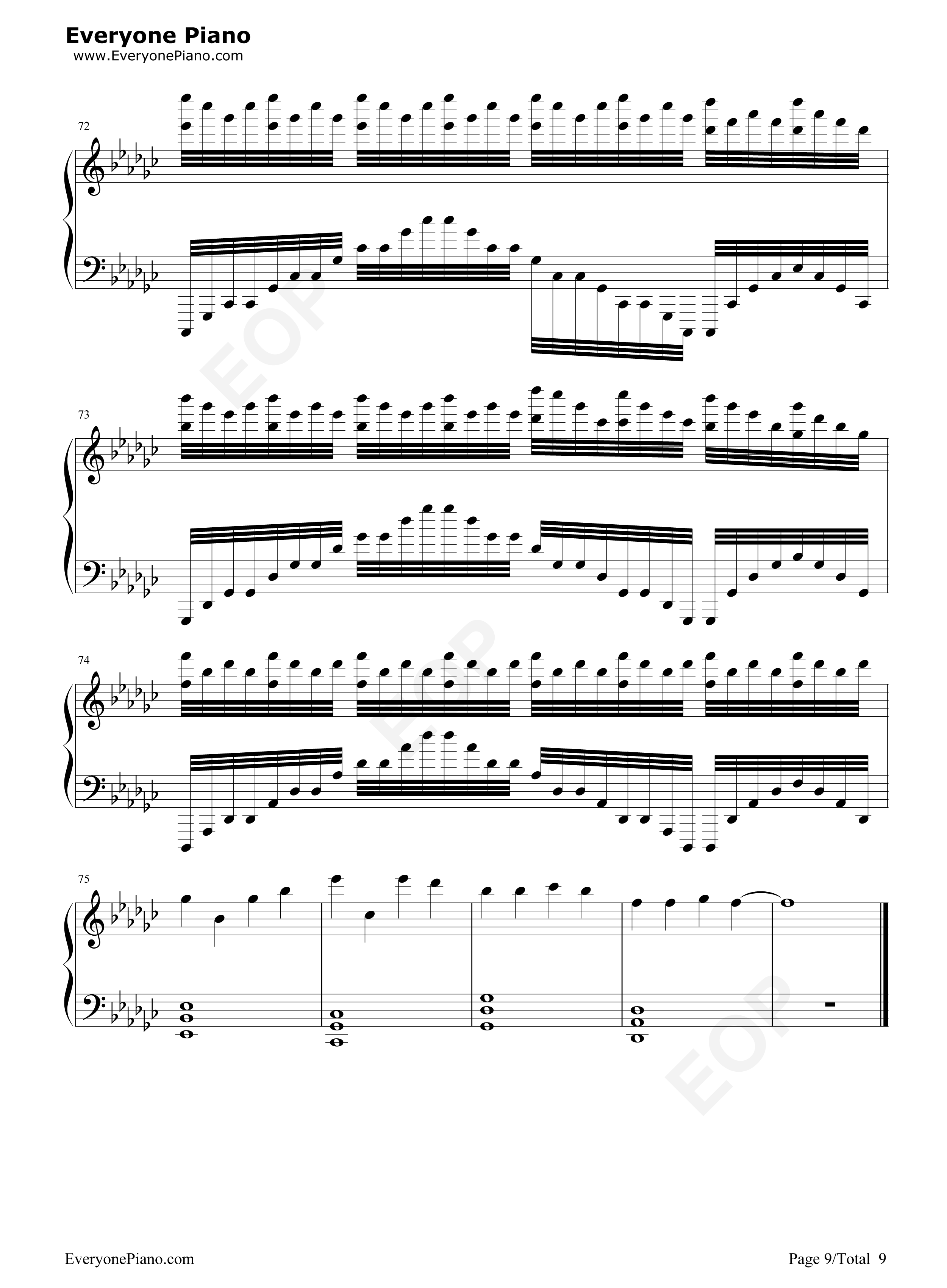 极暗之时改编版钢琴谱_Elex