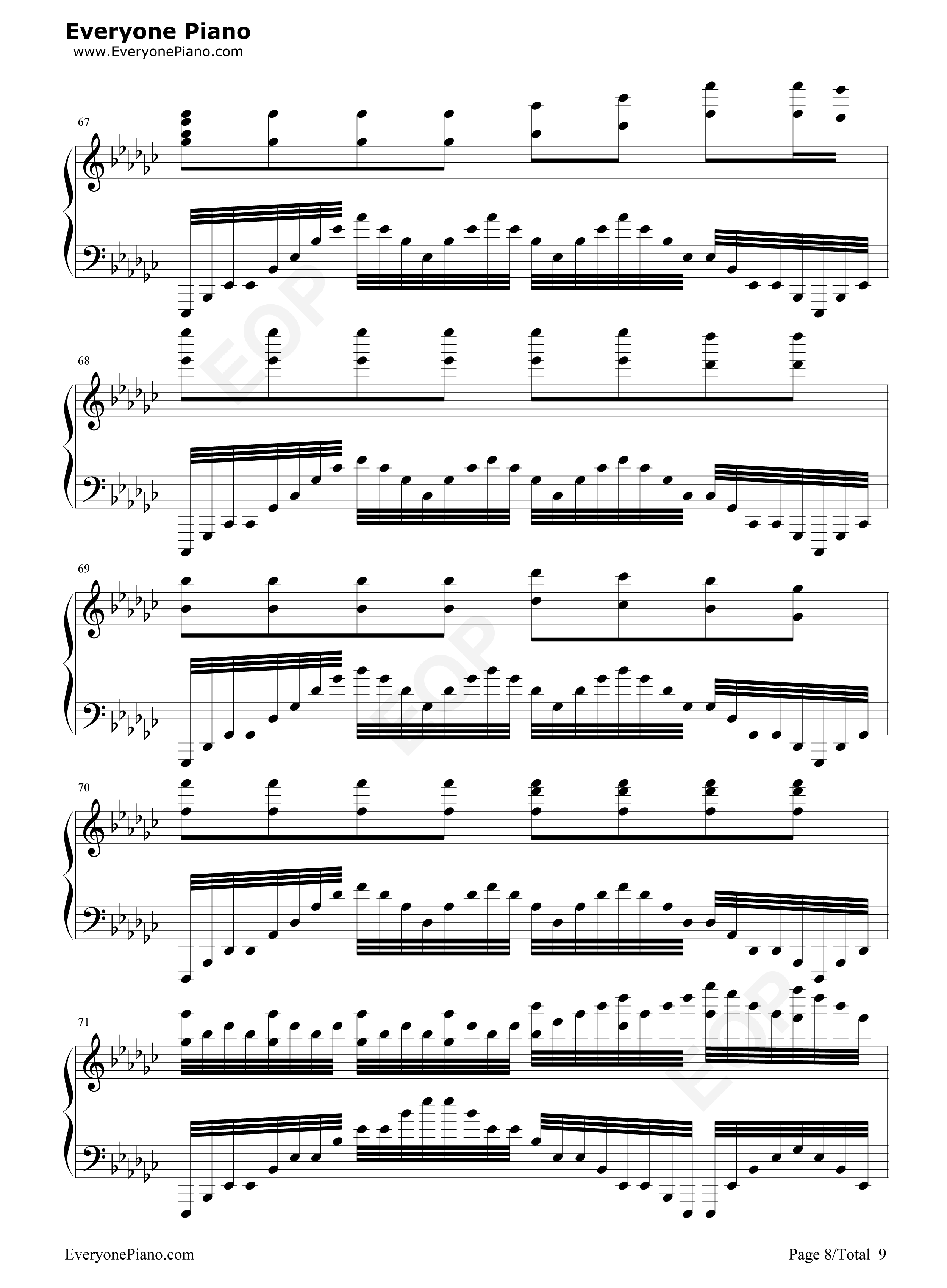 极暗之时改编版钢琴谱_Elex