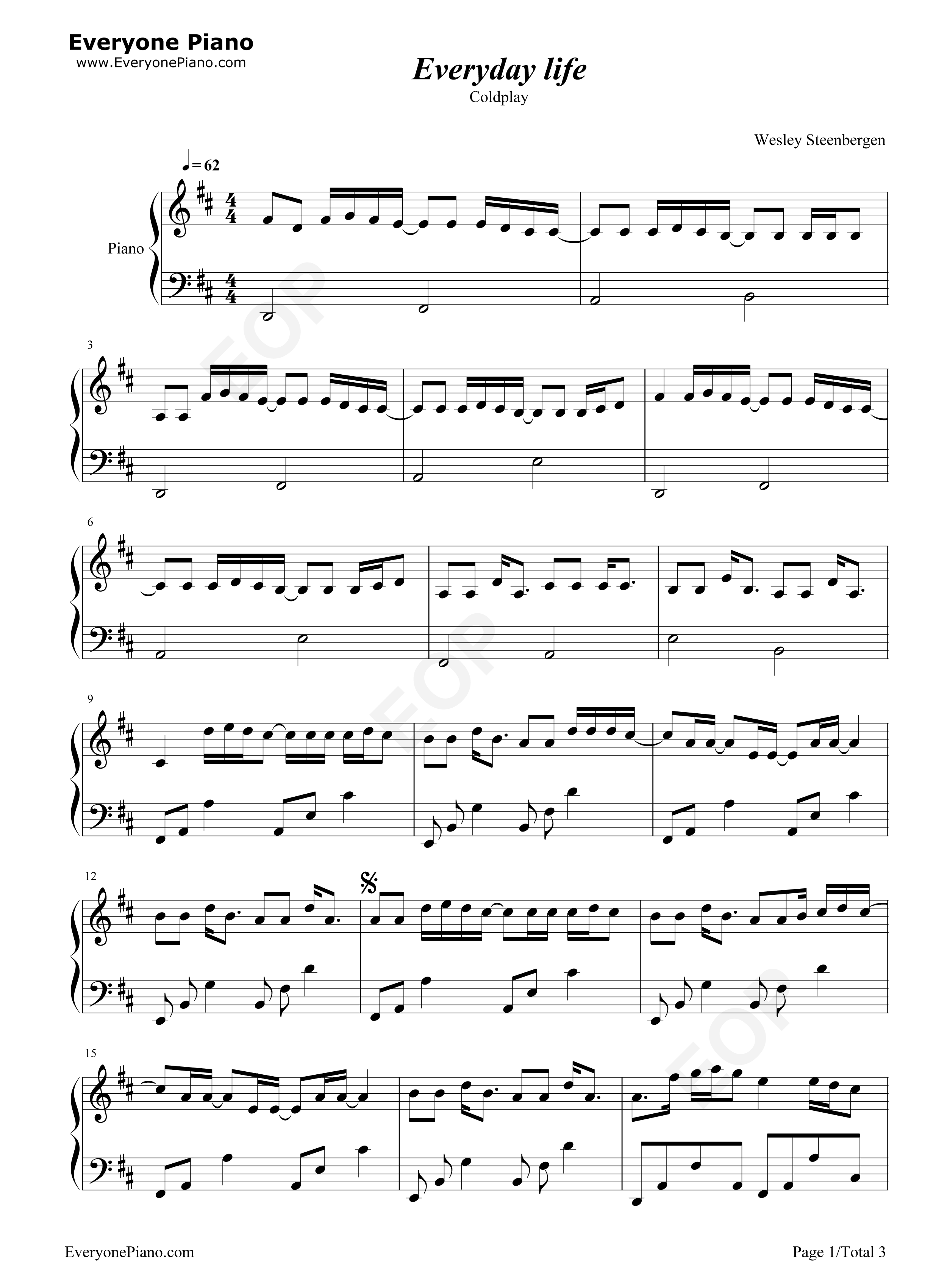 Everyday_Life钢琴谱_Coldplay