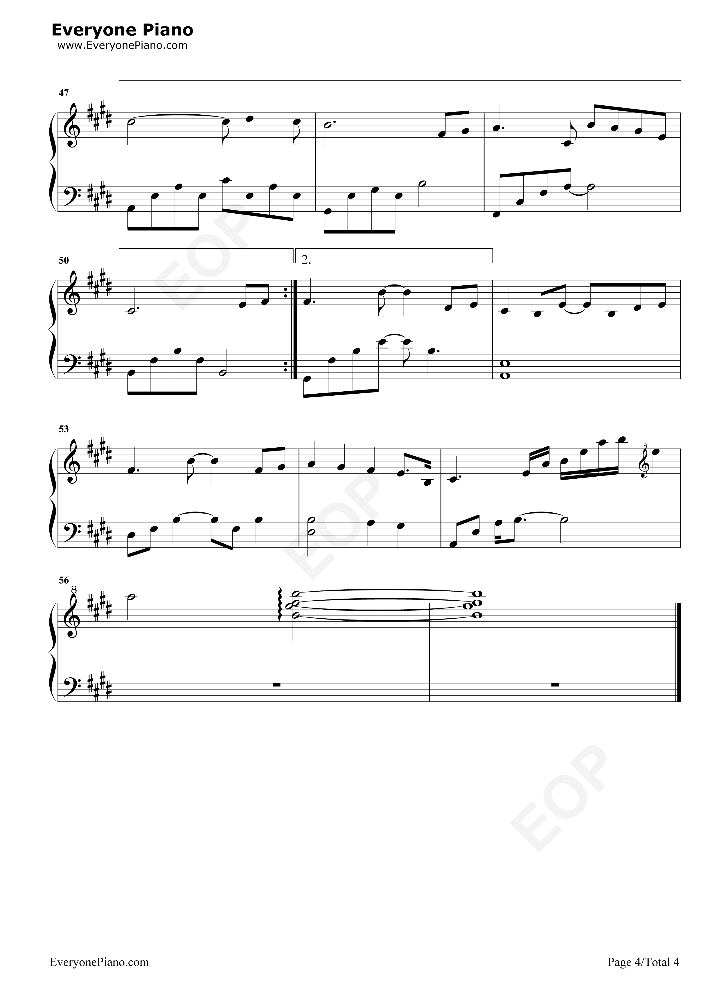 不安钢琴谱_庄心妍