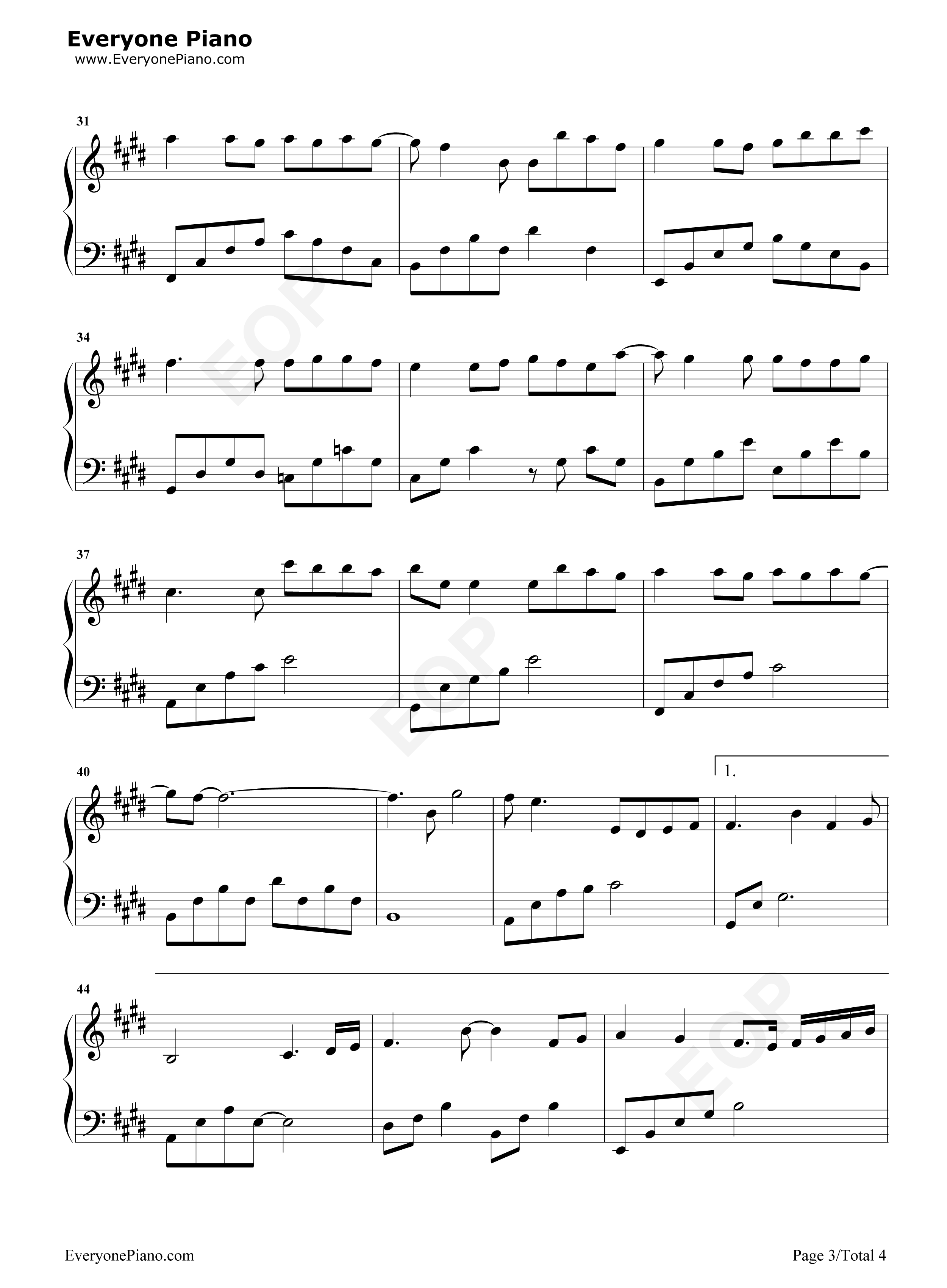 不安钢琴谱_庄心妍