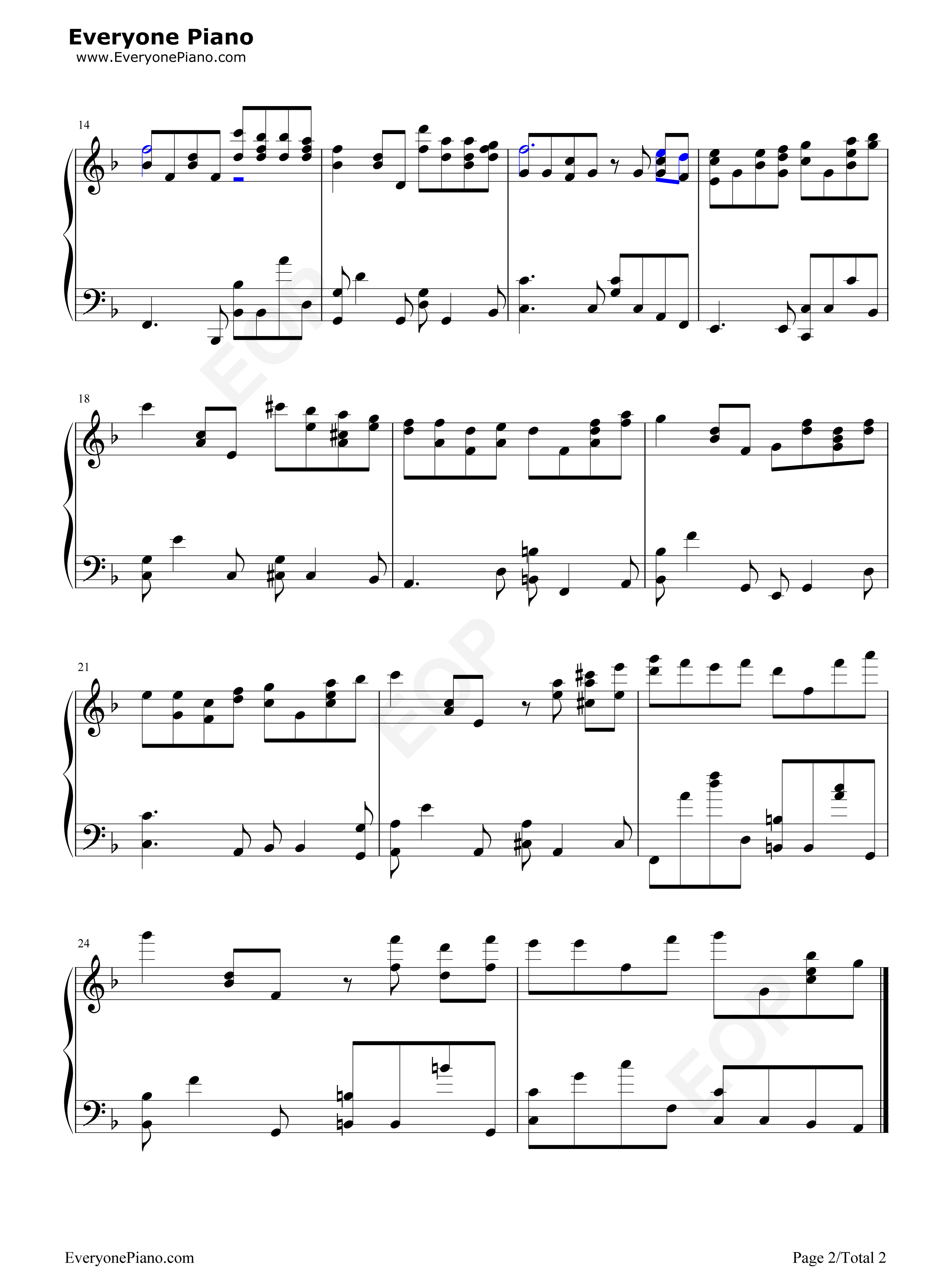 未白镇钢琴谱_增田顺一