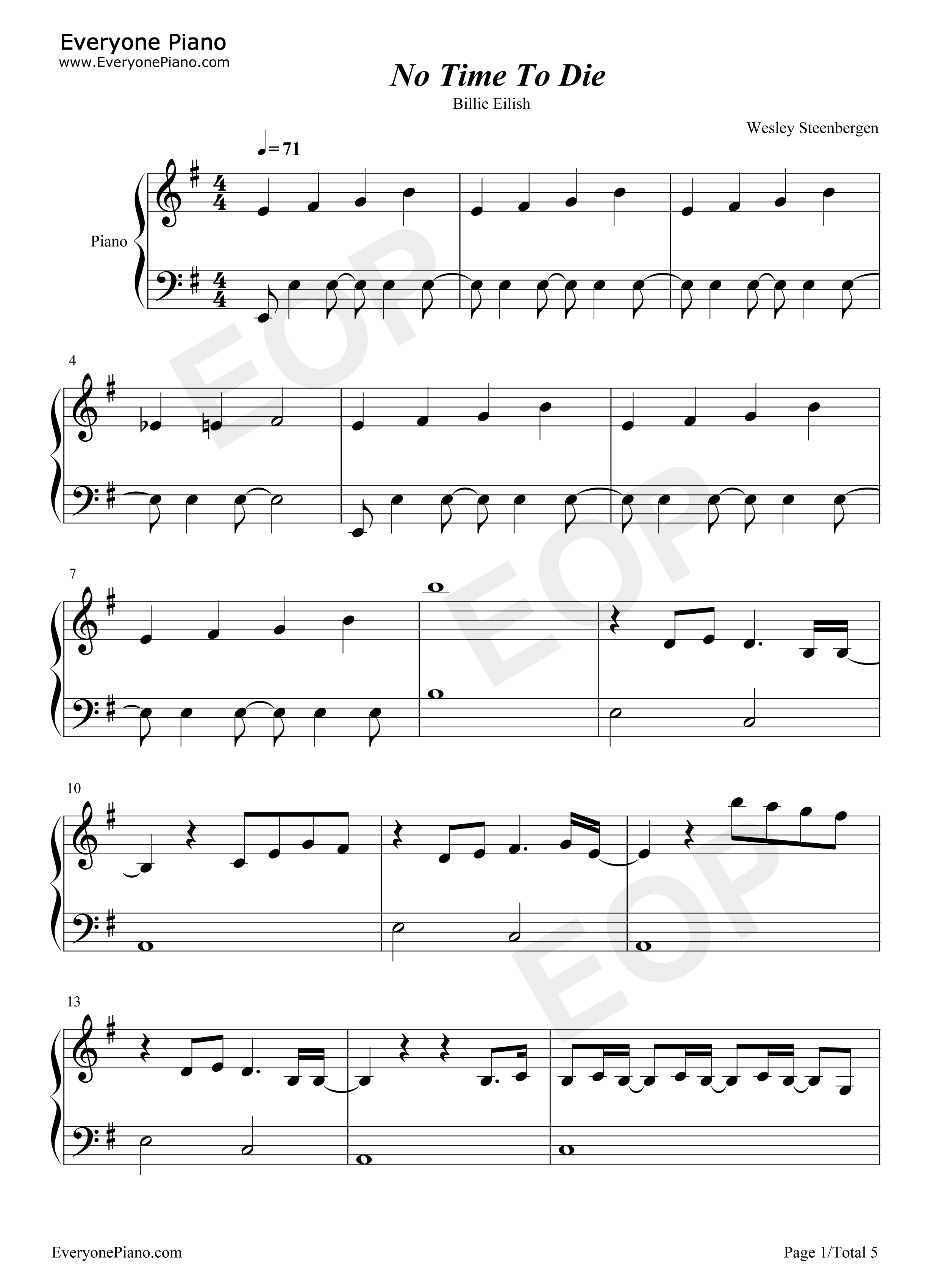 No_Time_to_Die钢琴谱_Billie_Eilish
