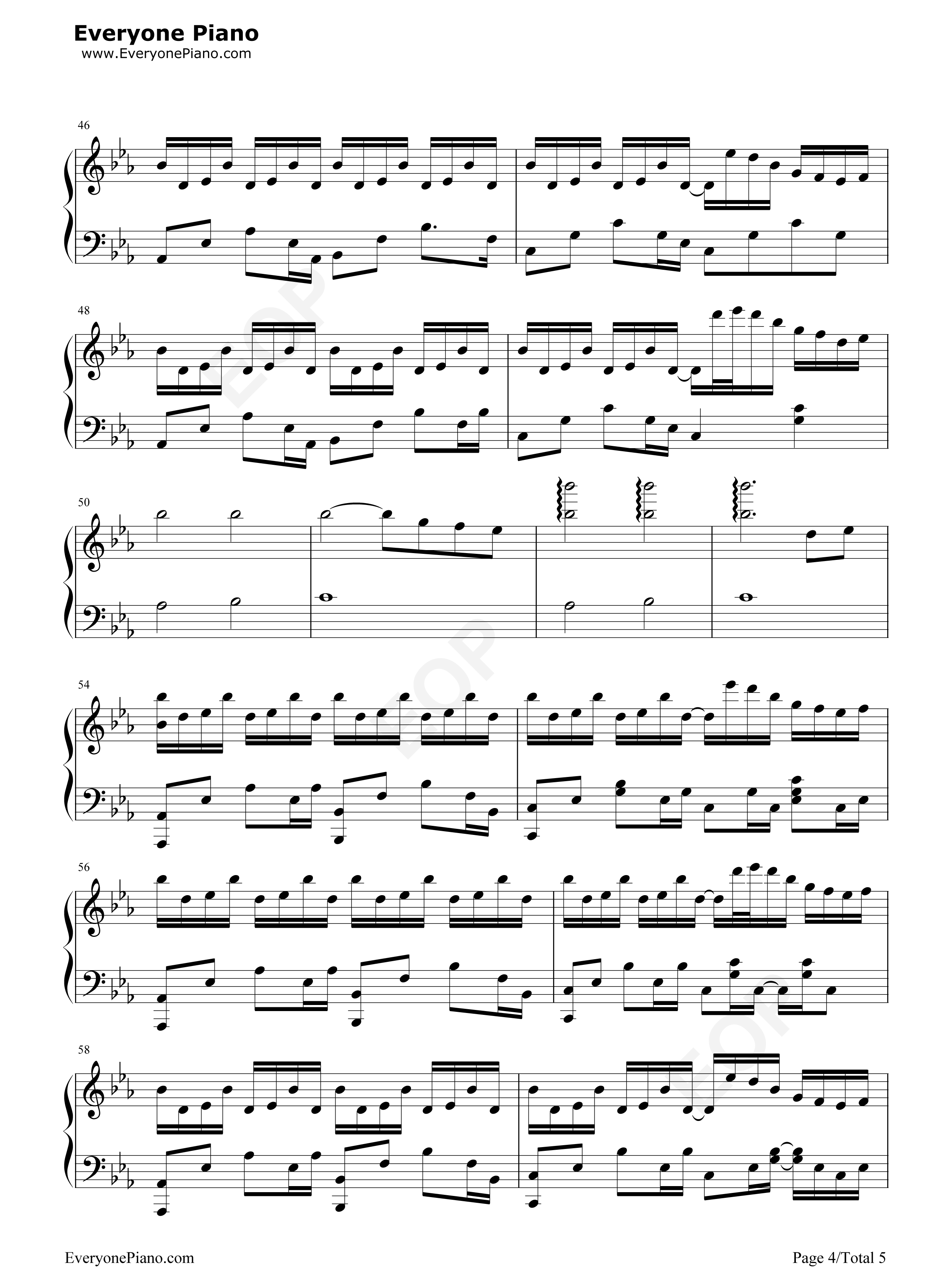 星河不可及钢琴谱_CMJ