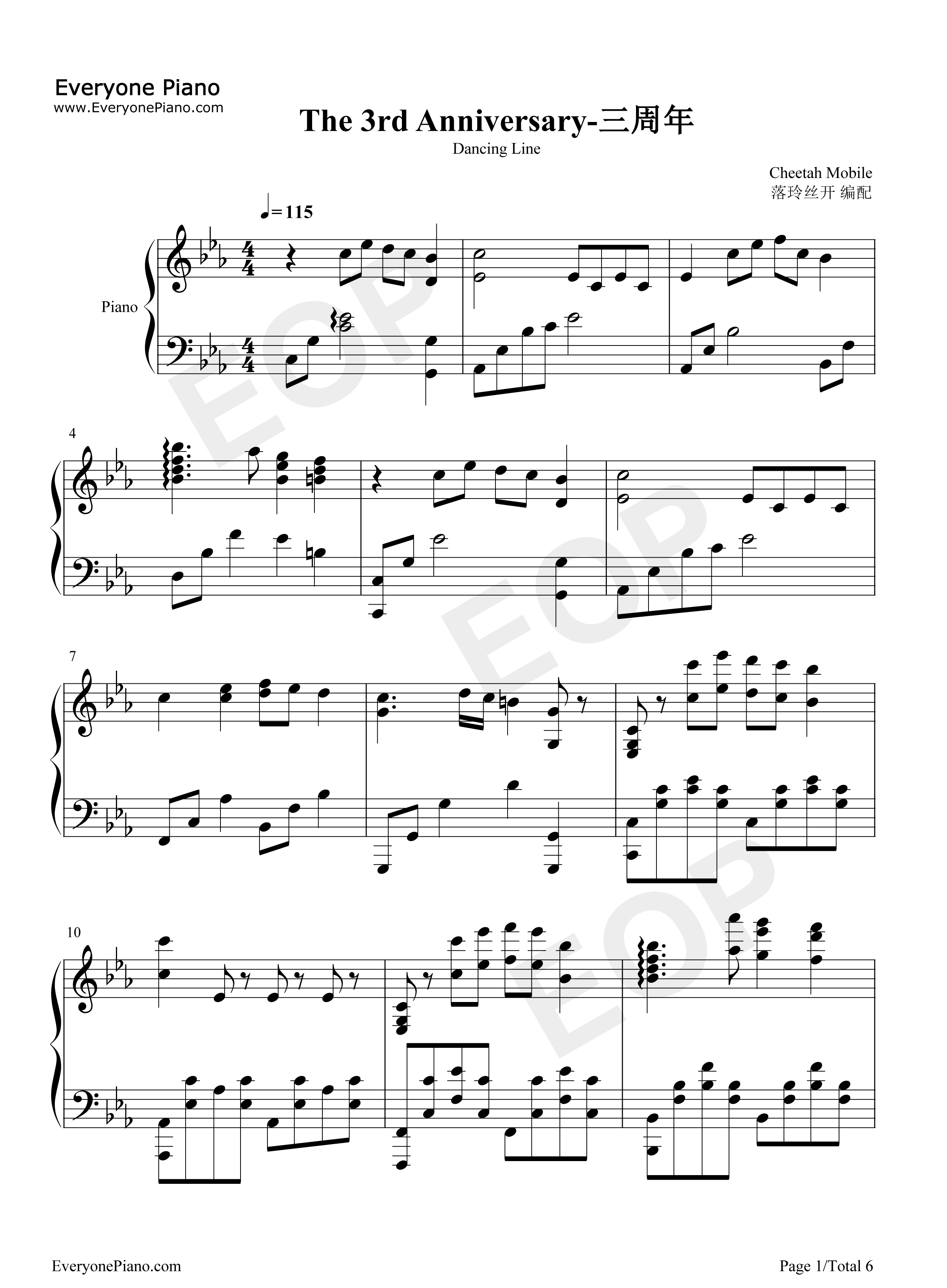 The_3rd_Anniversary钢琴谱_猎豹移动公司