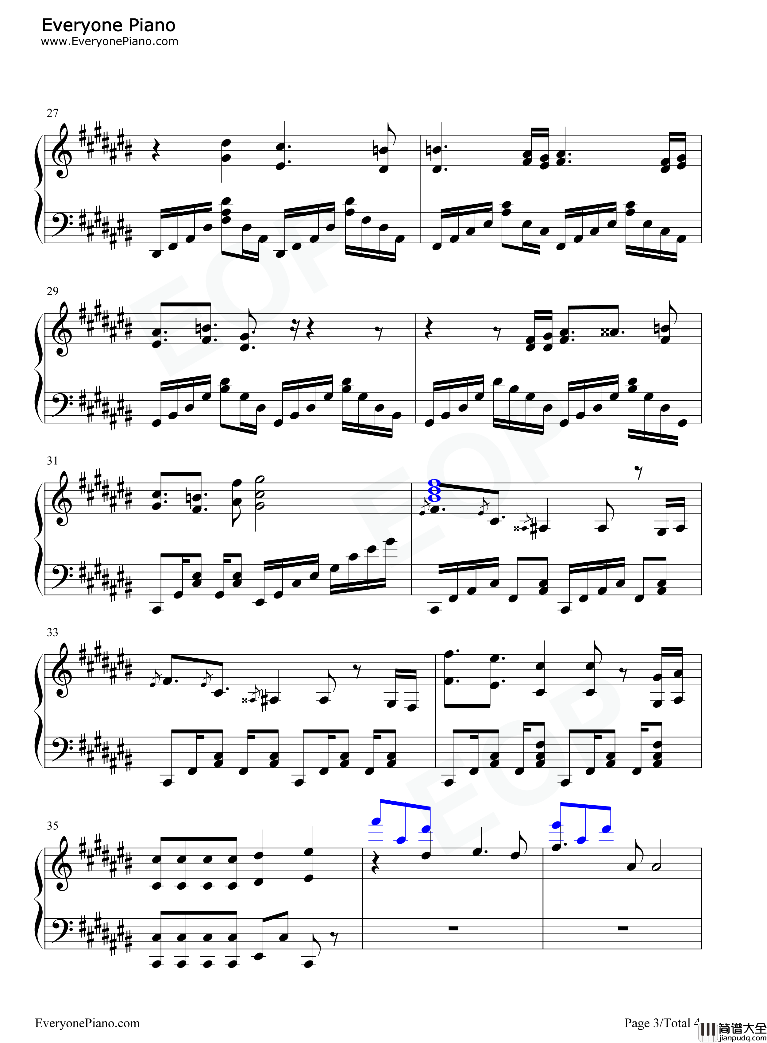 姜子牙钢琴谱_张杰