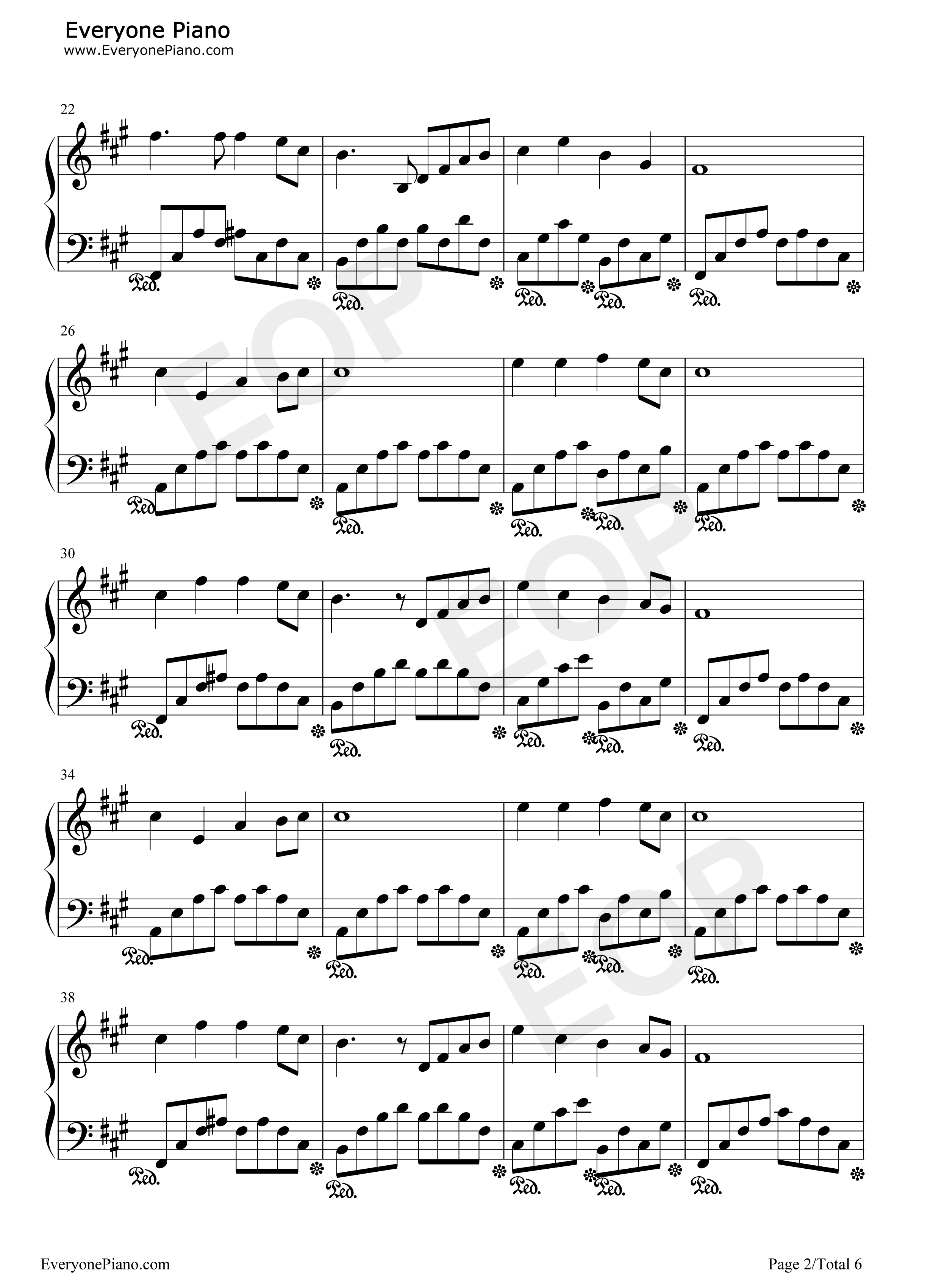 酒醉的蝴蝶钢琴谱_崔伟立