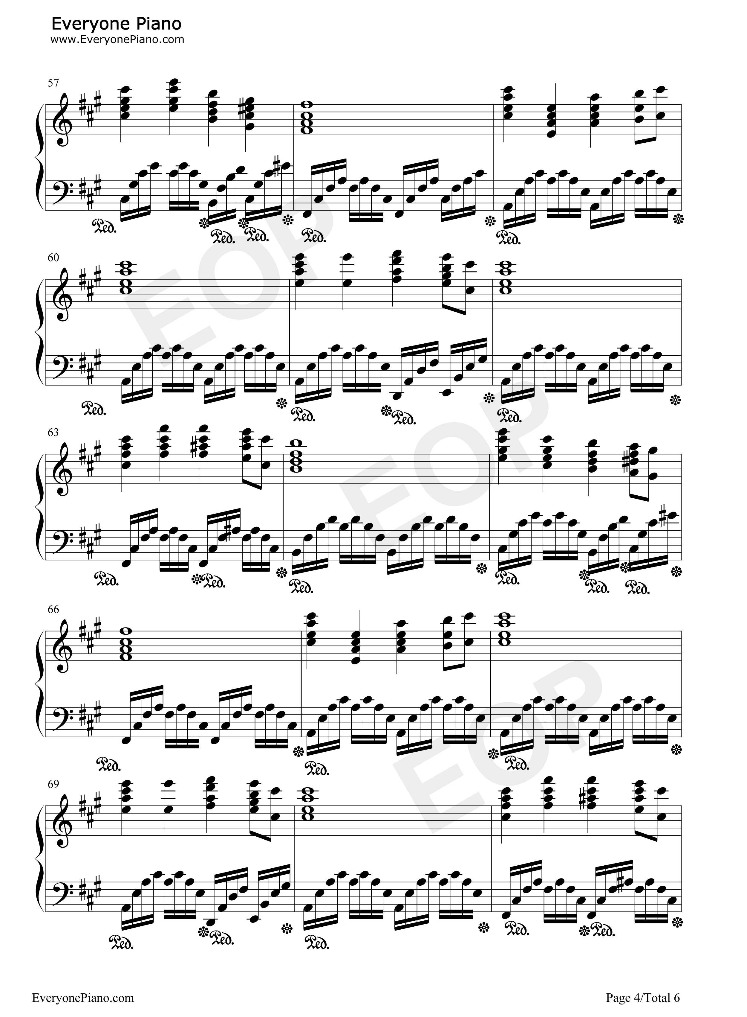 酒醉的蝴蝶钢琴谱_崔伟立