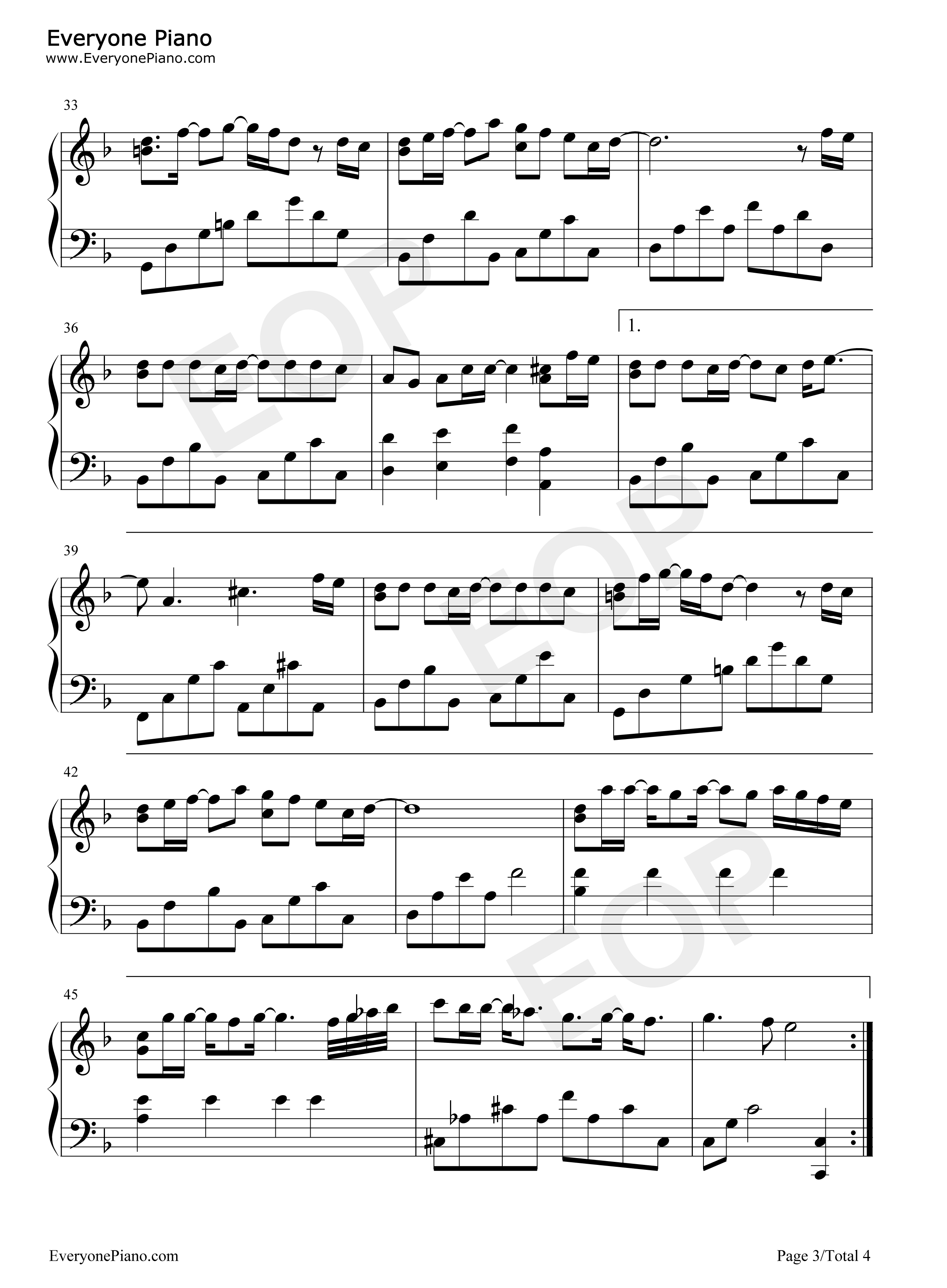 枕边人钢琴谱_胡彦斌