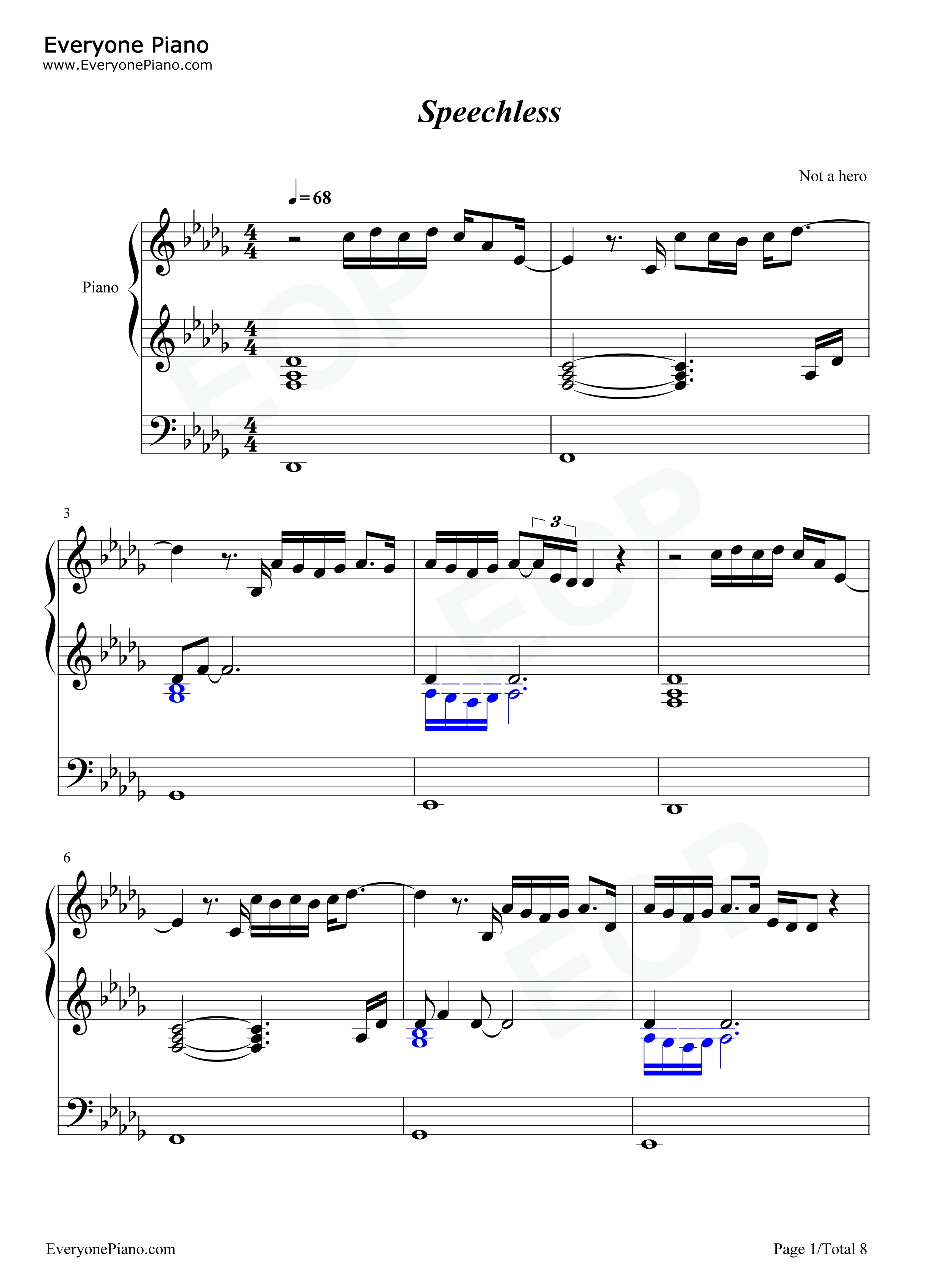 Speechless钢琴谱_Dan_+_Shay