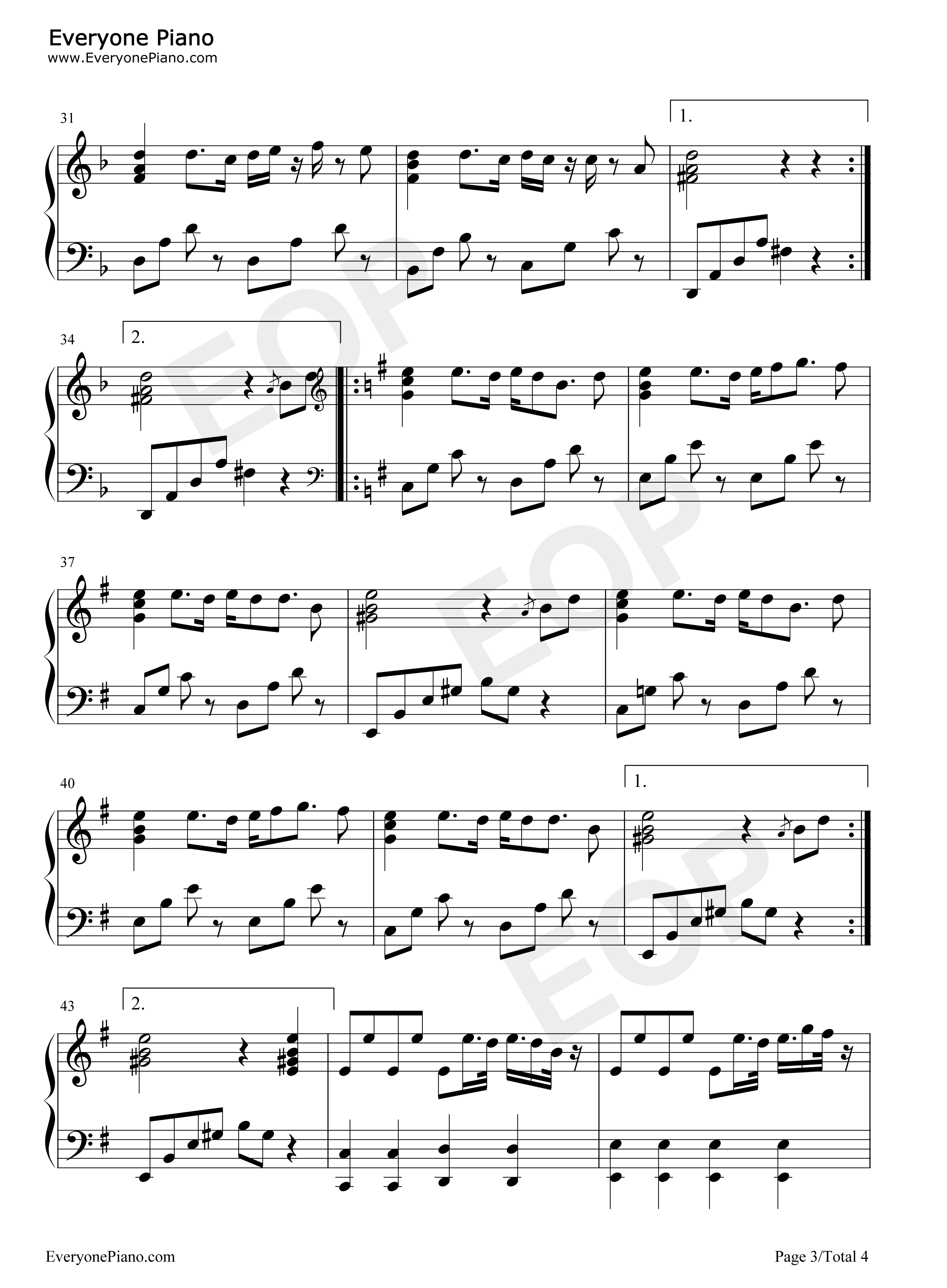 想念钢琴谱_梁博