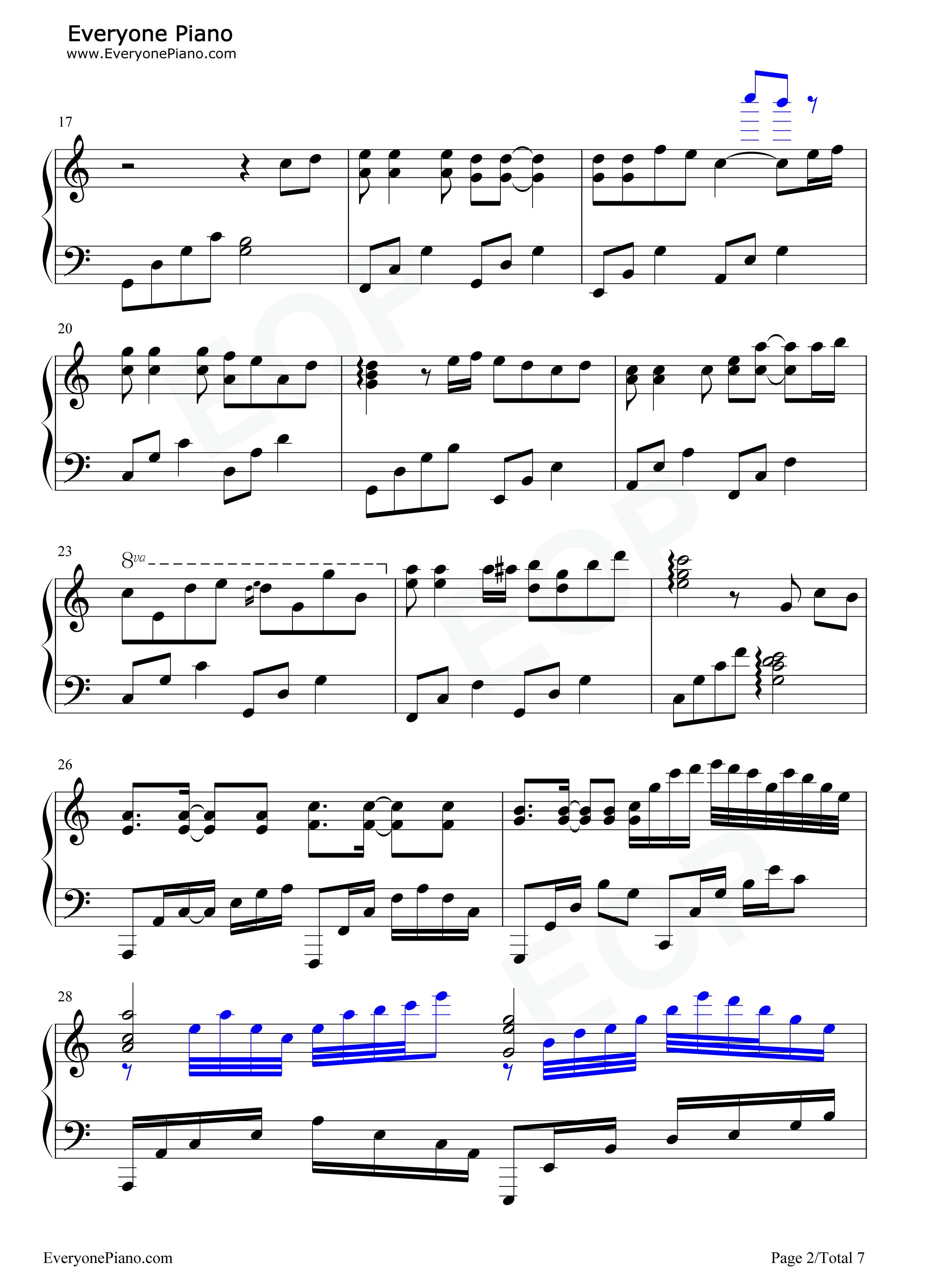 没有头绪钢琴谱_初学者_