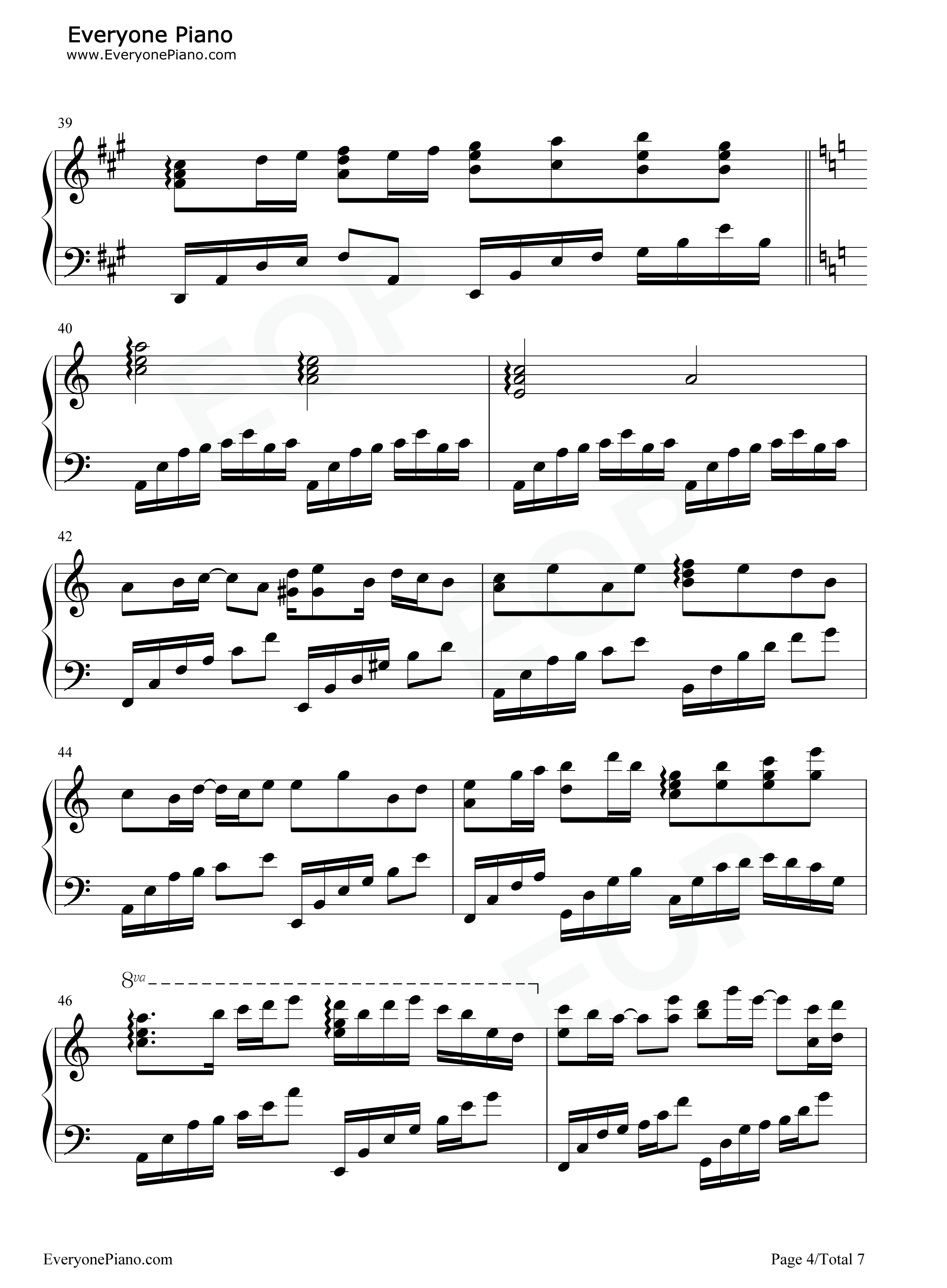 没有头绪钢琴谱_初学者_