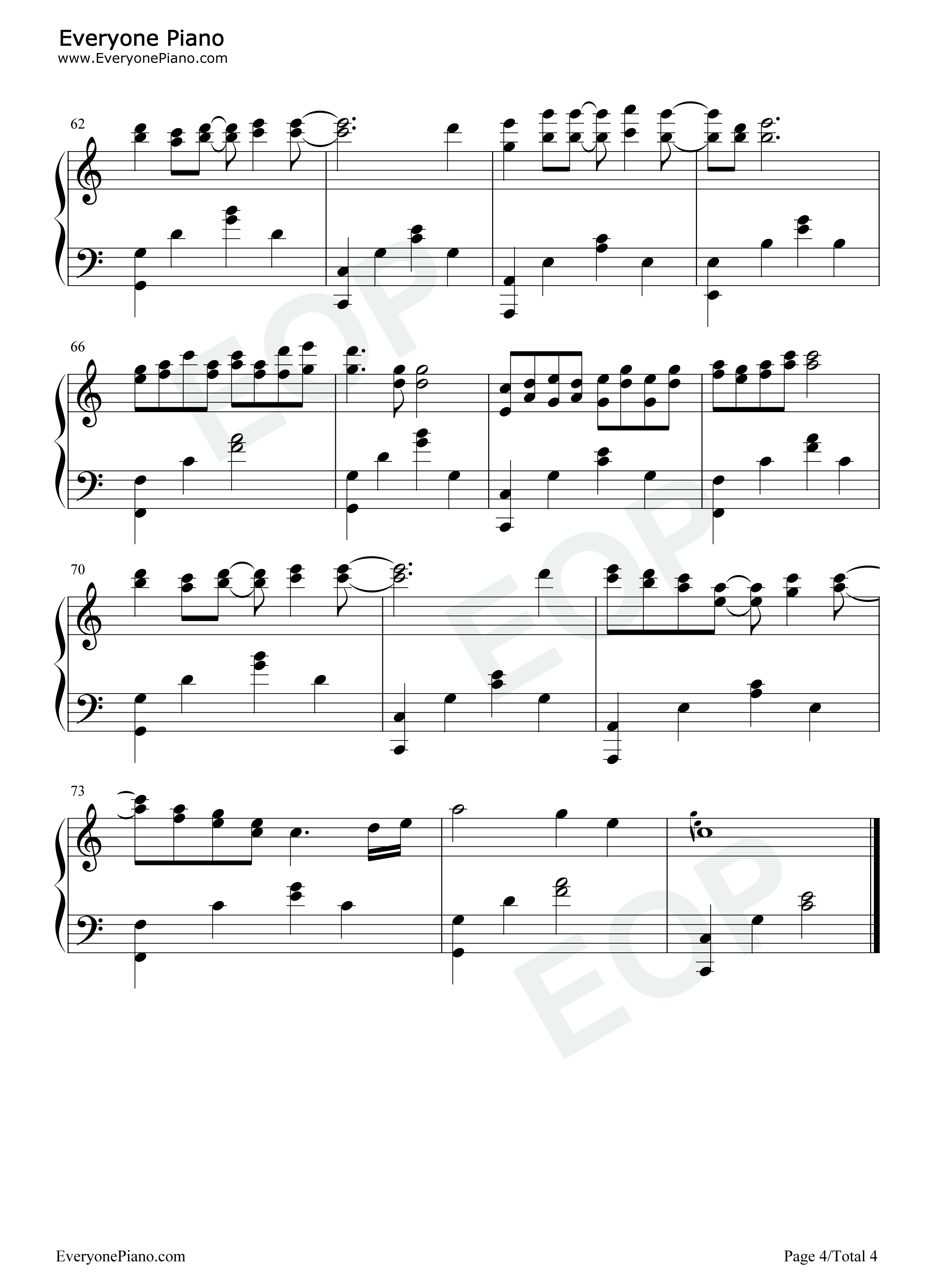 夢の歩みを見上げて钢琴谱_松本文纪