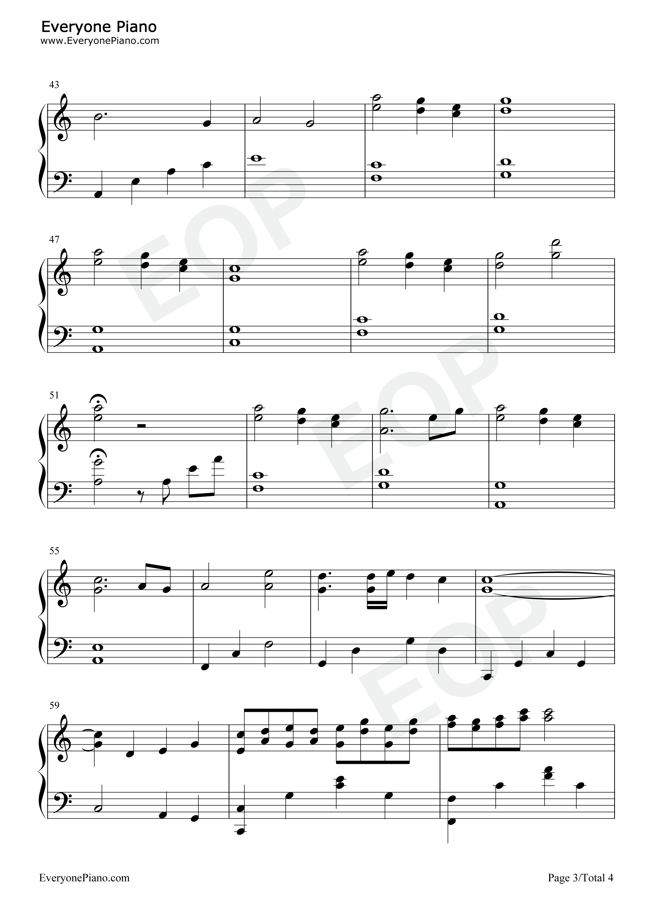 夢の歩みを見上げて钢琴谱_松本文纪