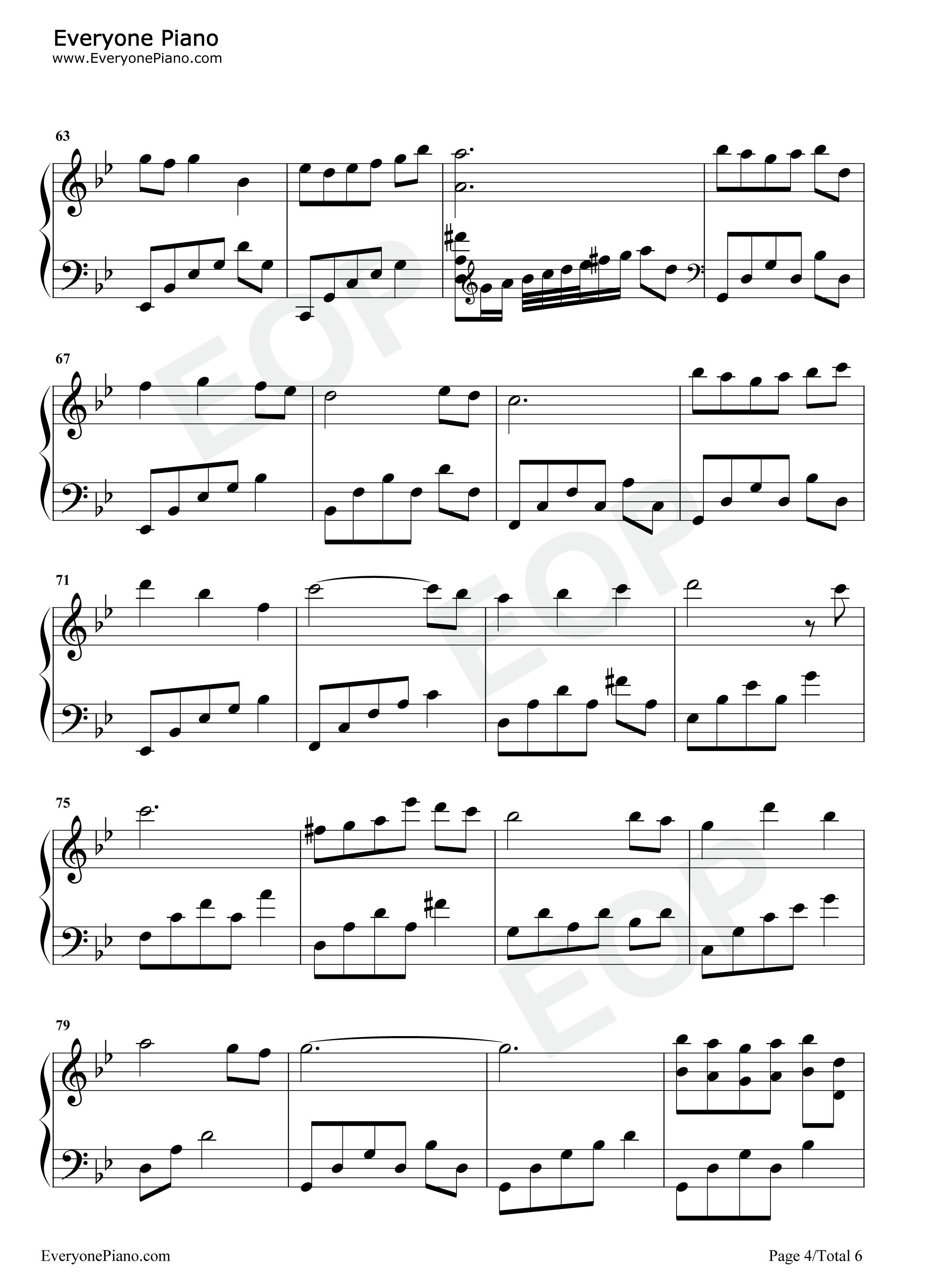 终于钢琴谱_双笙