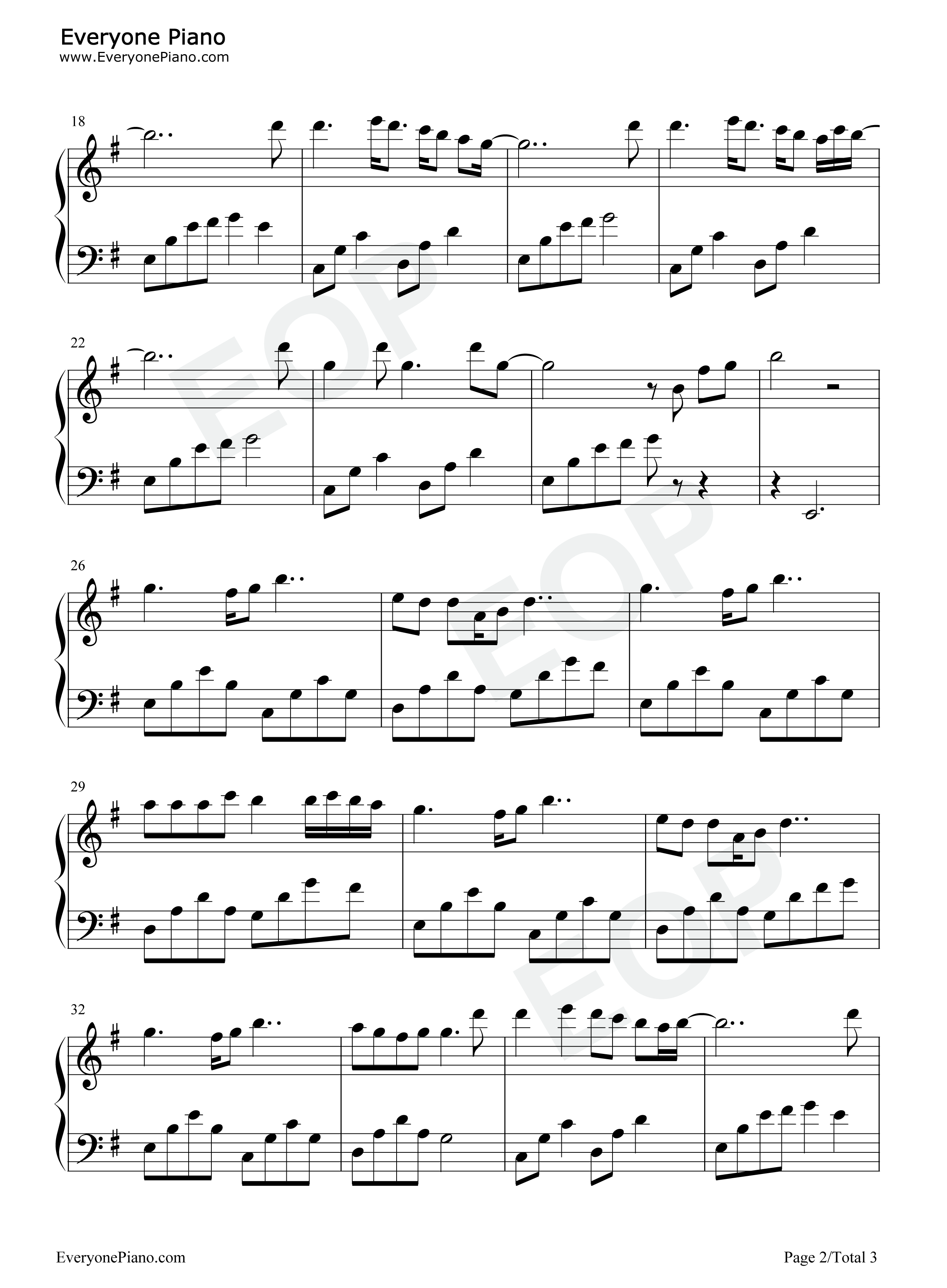 曾经拥有钢琴谱_未知