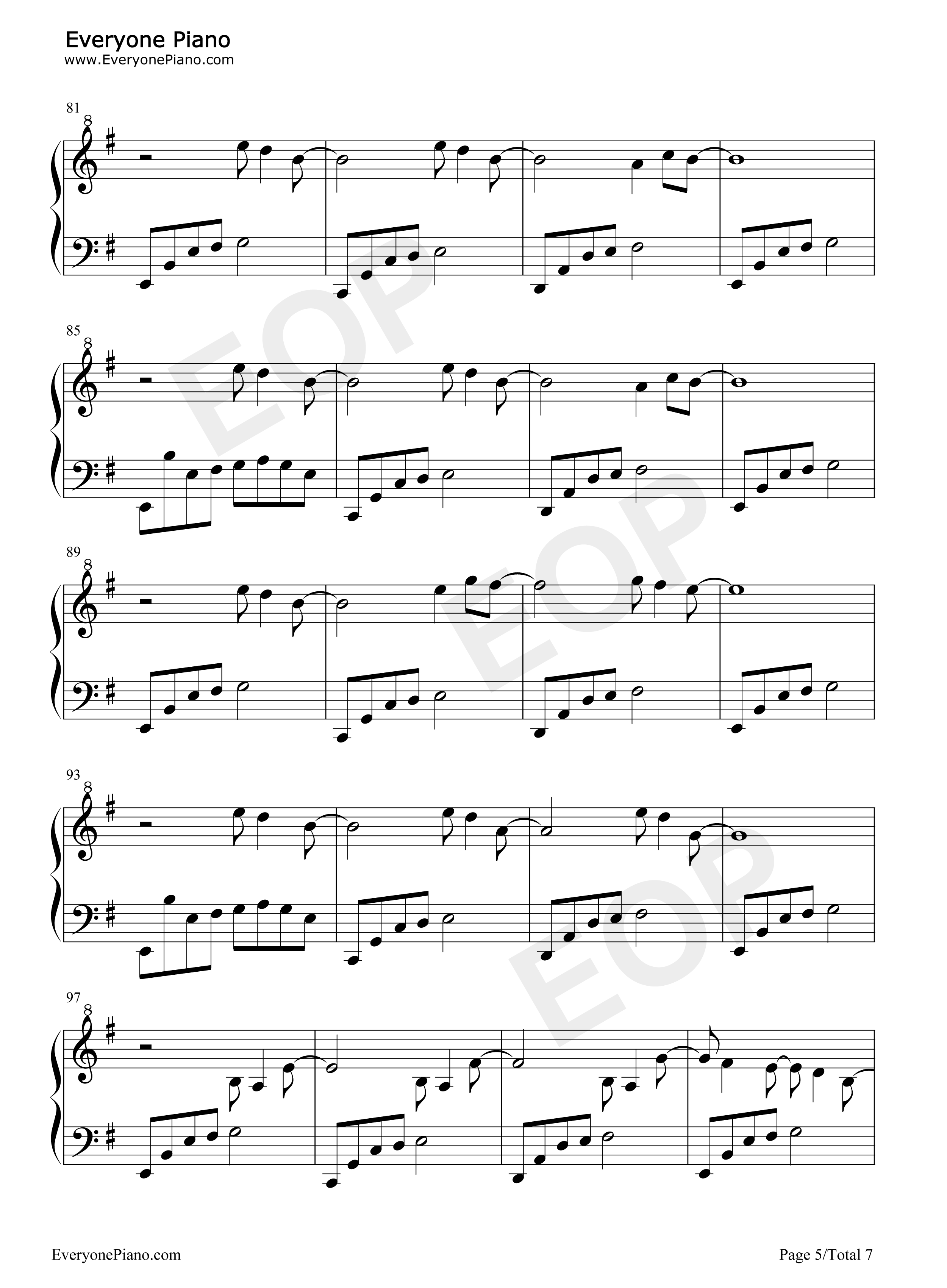 Asphyxia钢琴谱_逆时针向