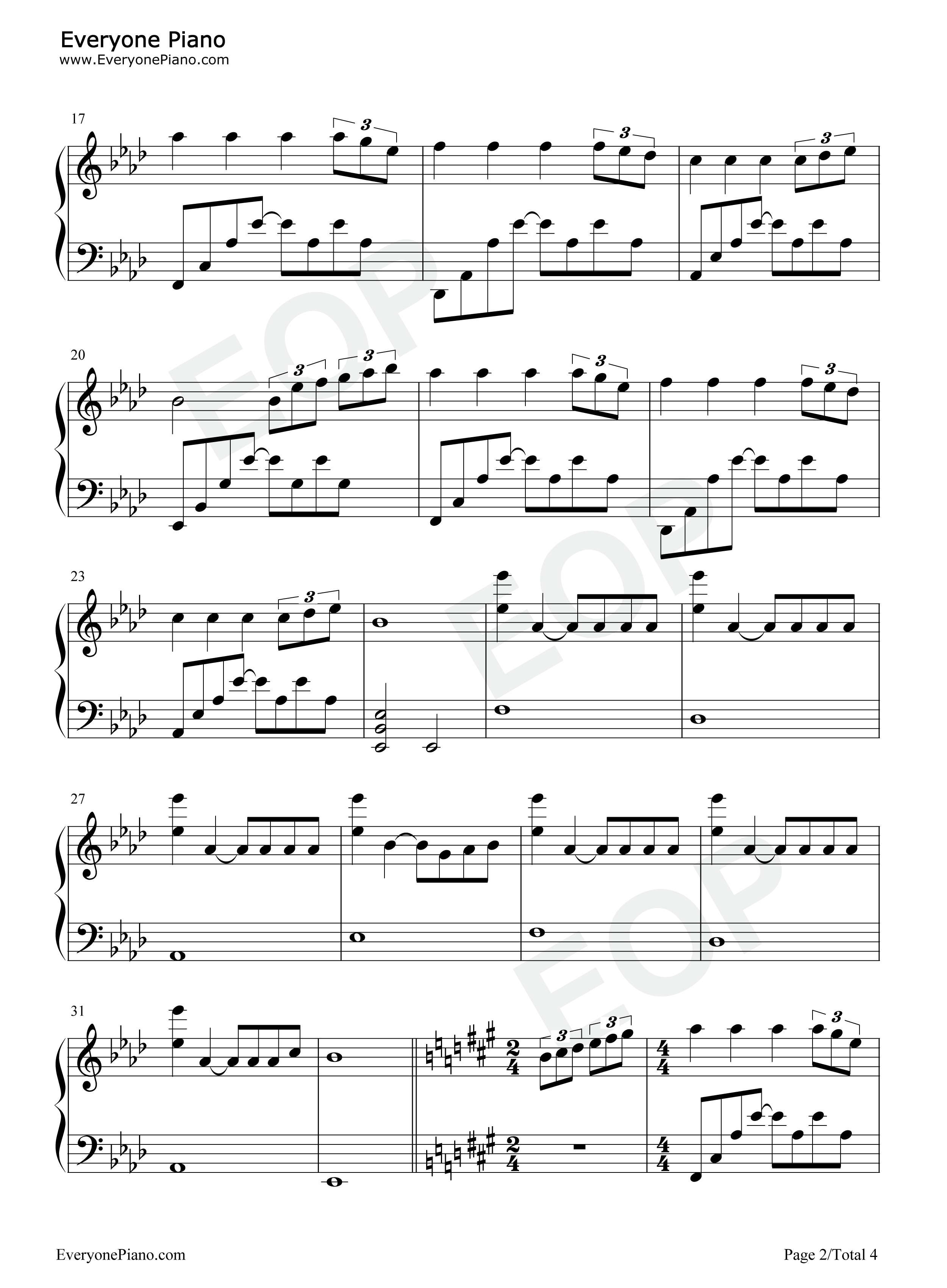 所爱隔山海钢琴谱_CMJ