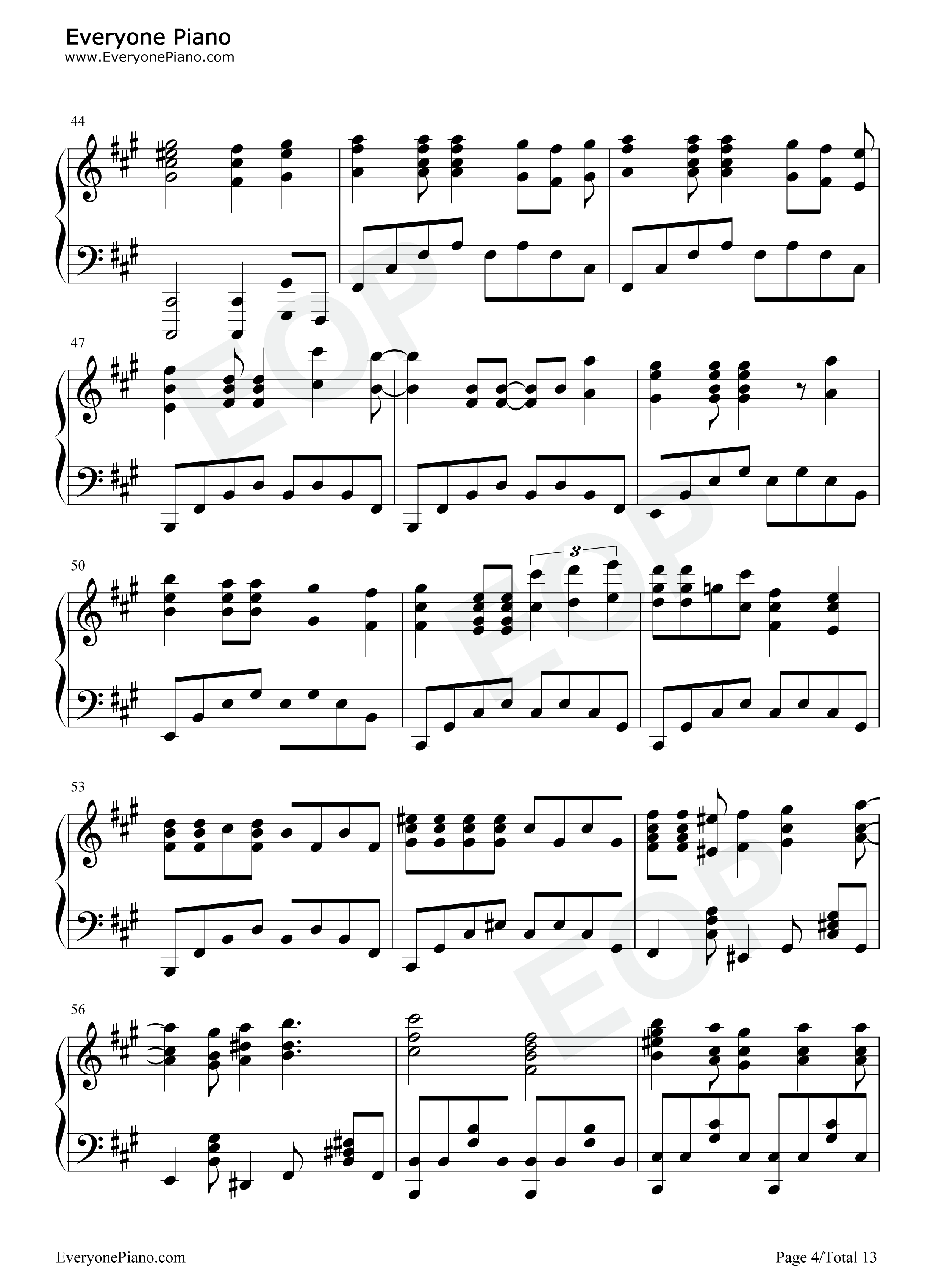 硝子の花園钢琴谱_南条爱乃_楠田亚衣奈