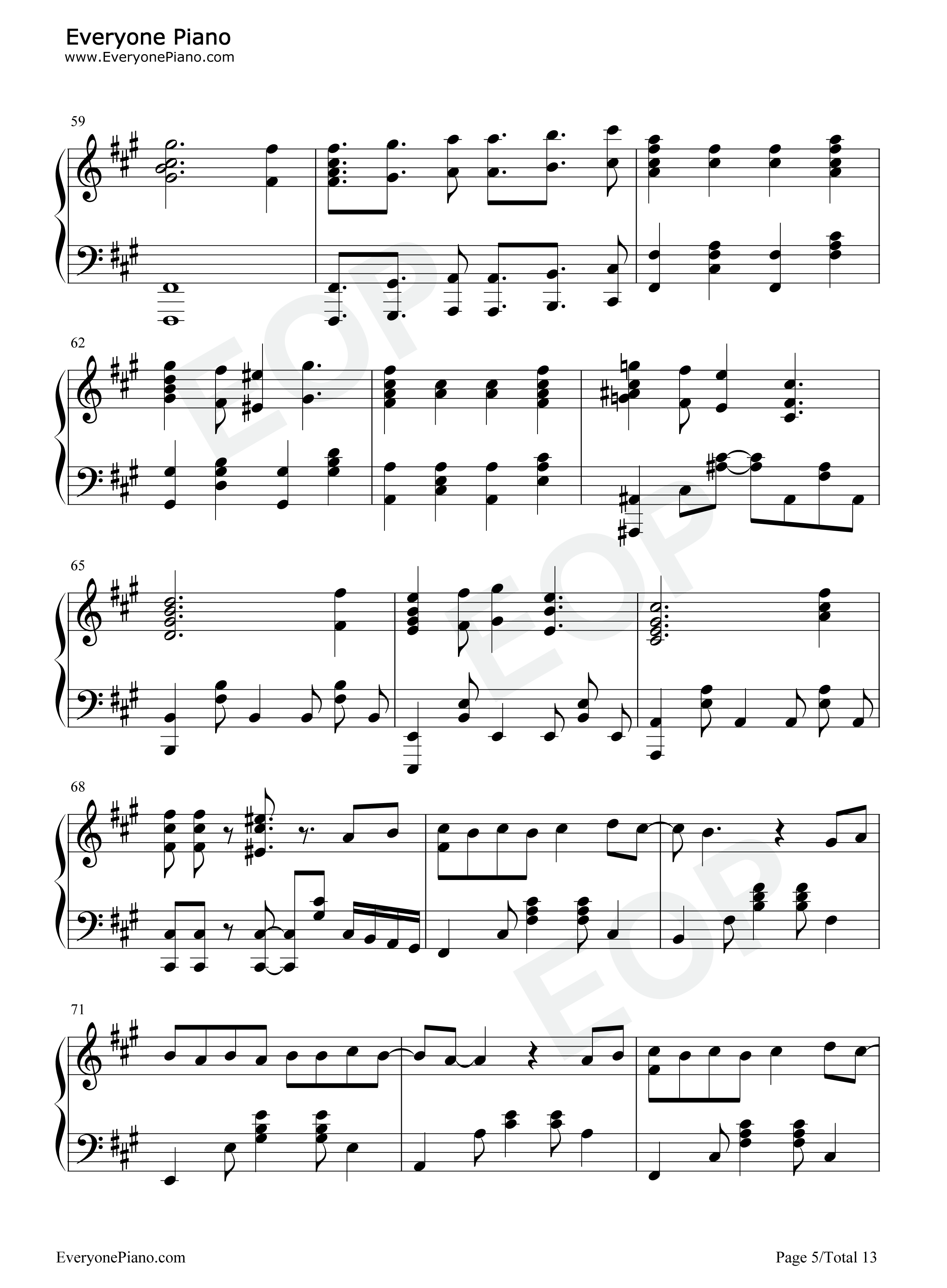 硝子の花園钢琴谱_南条爱乃_楠田亚衣奈