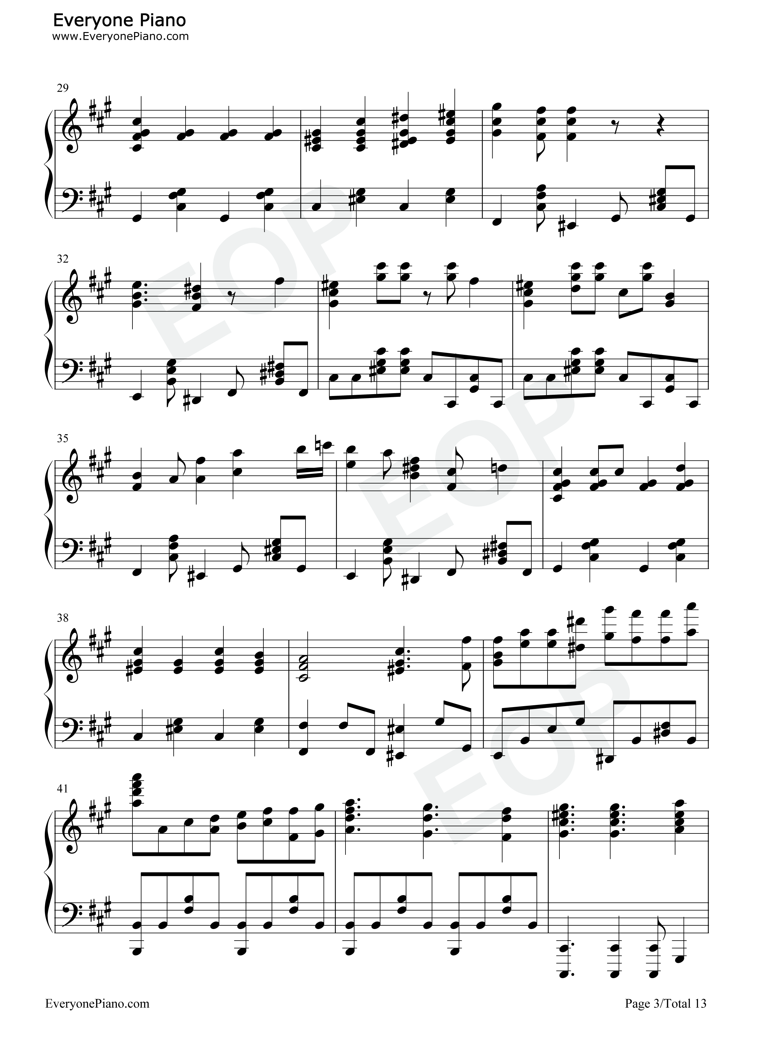 硝子の花園钢琴谱_南条爱乃_楠田亚衣奈