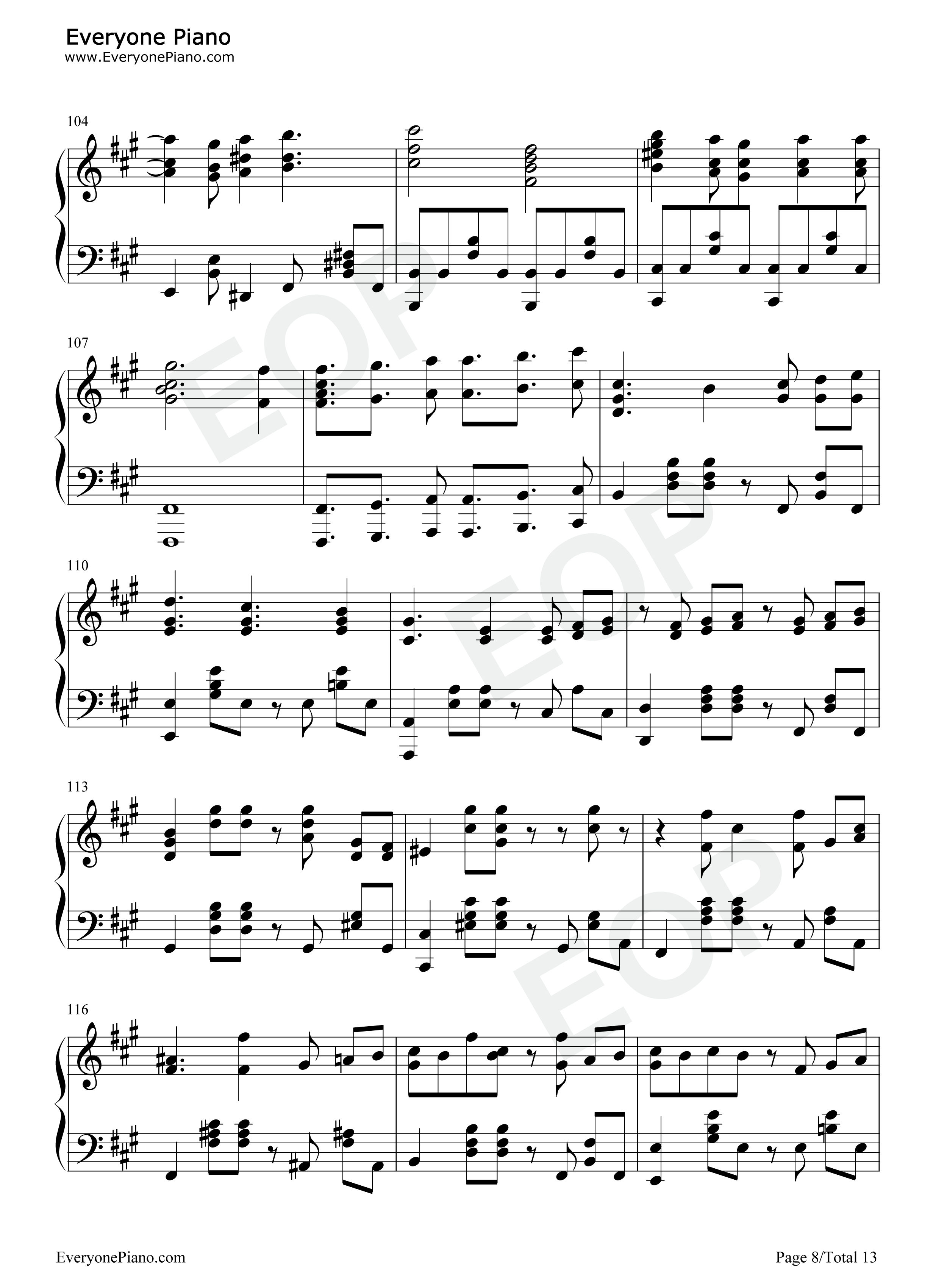 硝子の花園钢琴谱_南条爱乃_楠田亚衣奈