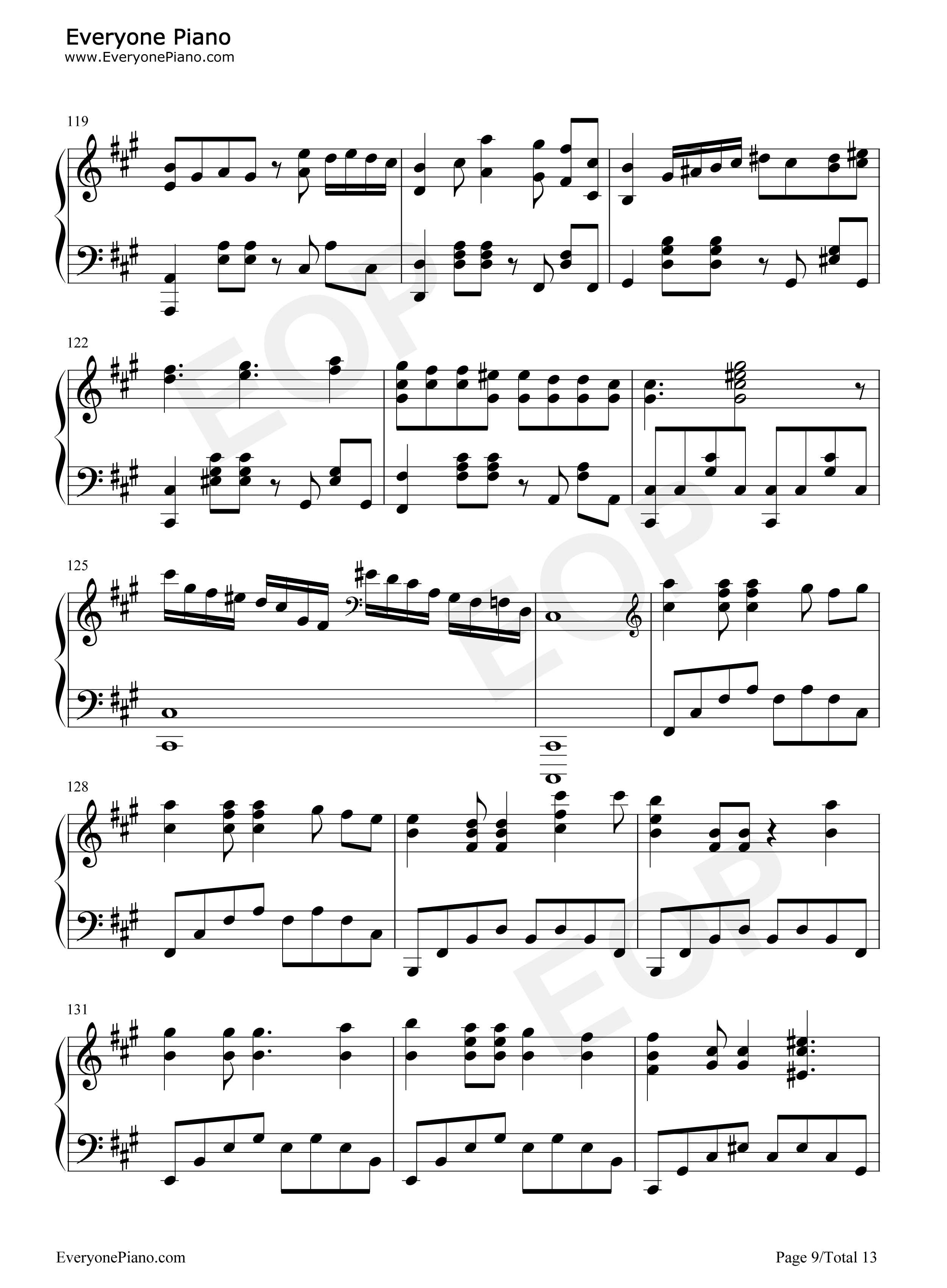 硝子の花園钢琴谱_南条爱乃_楠田亚衣奈