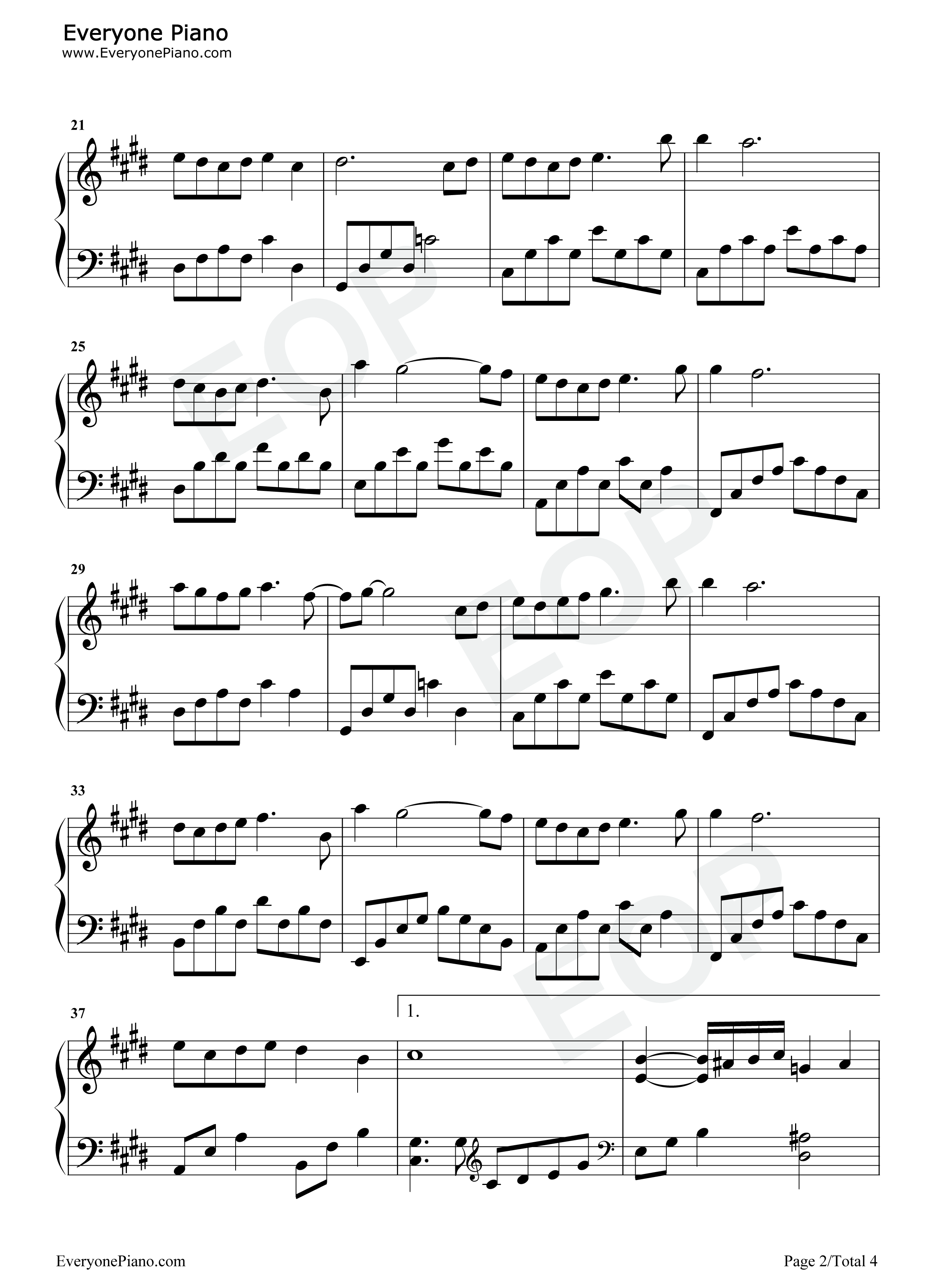 浅雪钢琴谱_李一桐