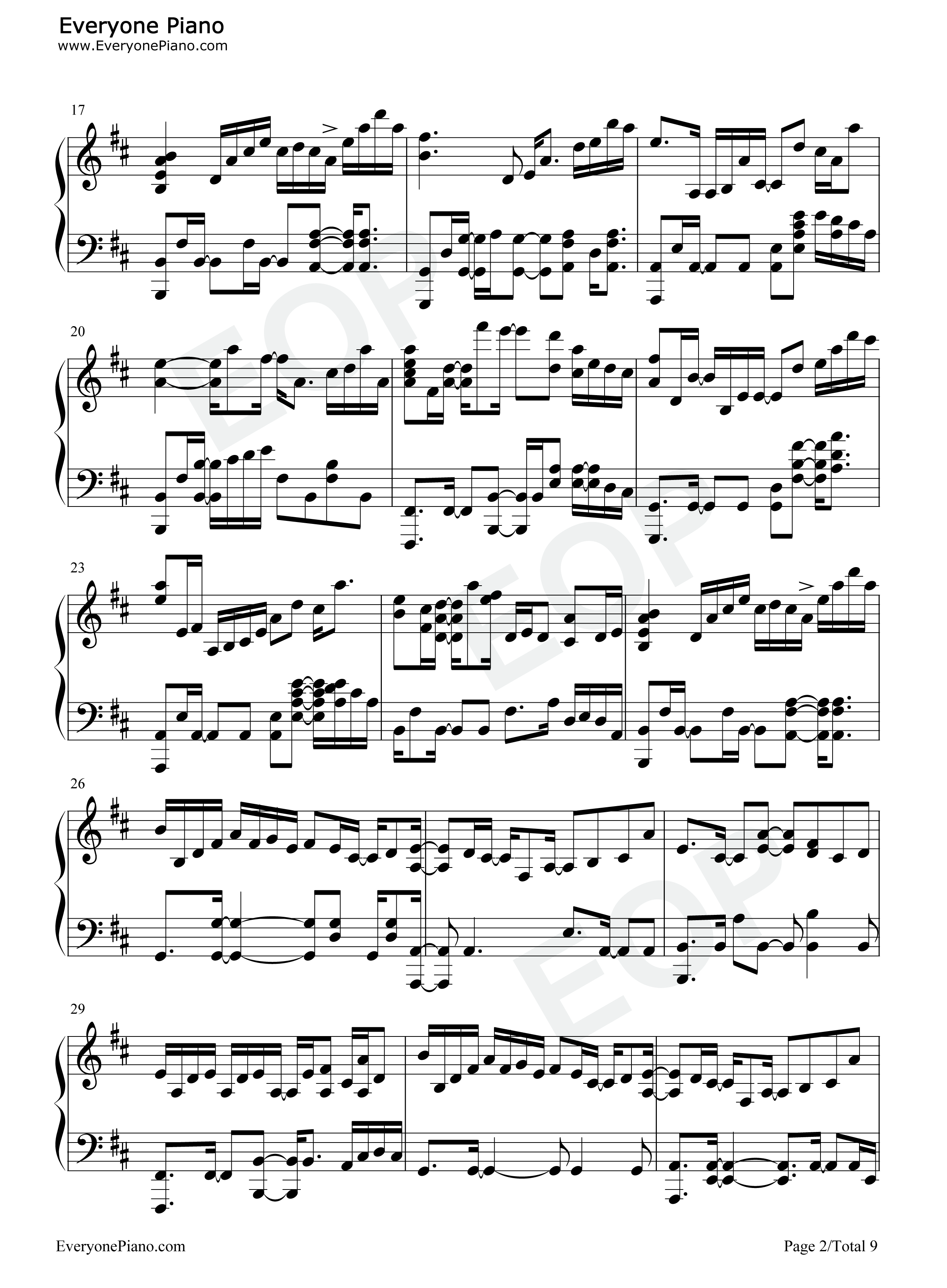 Lightning_Moment钢琴谱_DJ_OKAWARI