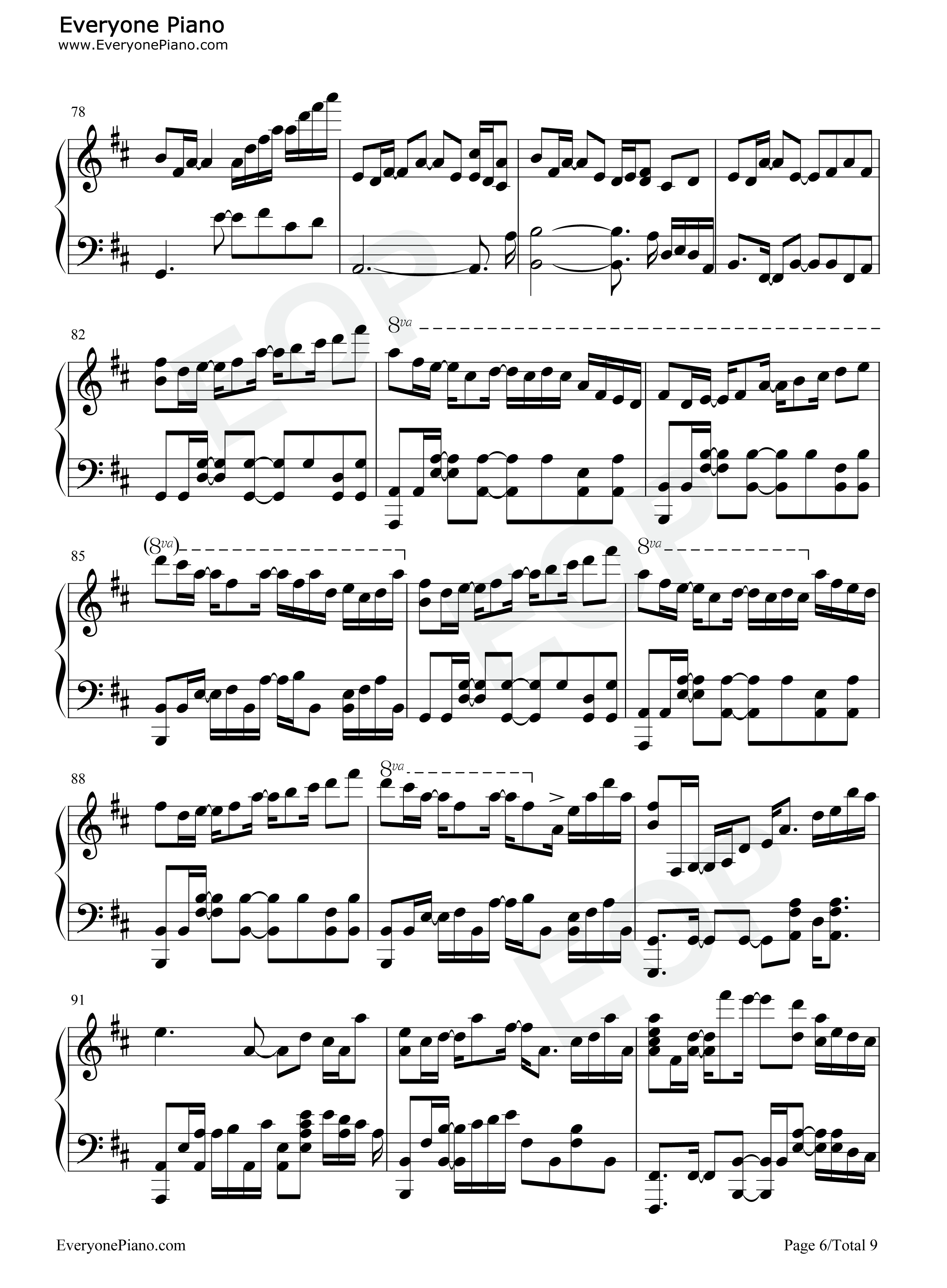 Lightning_Moment钢琴谱_DJ_OKAWARI