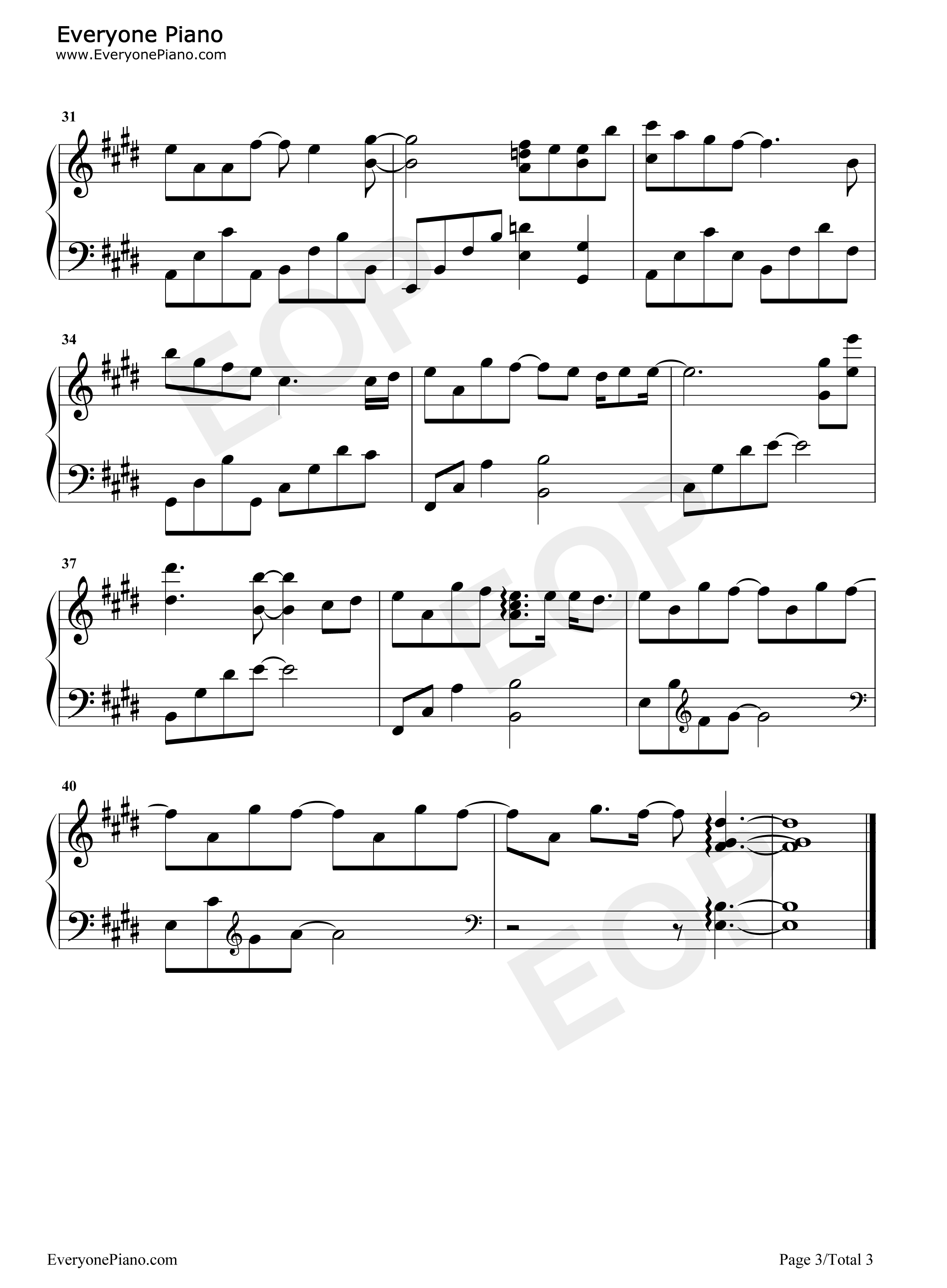 等风雨经过钢琴谱_张学友