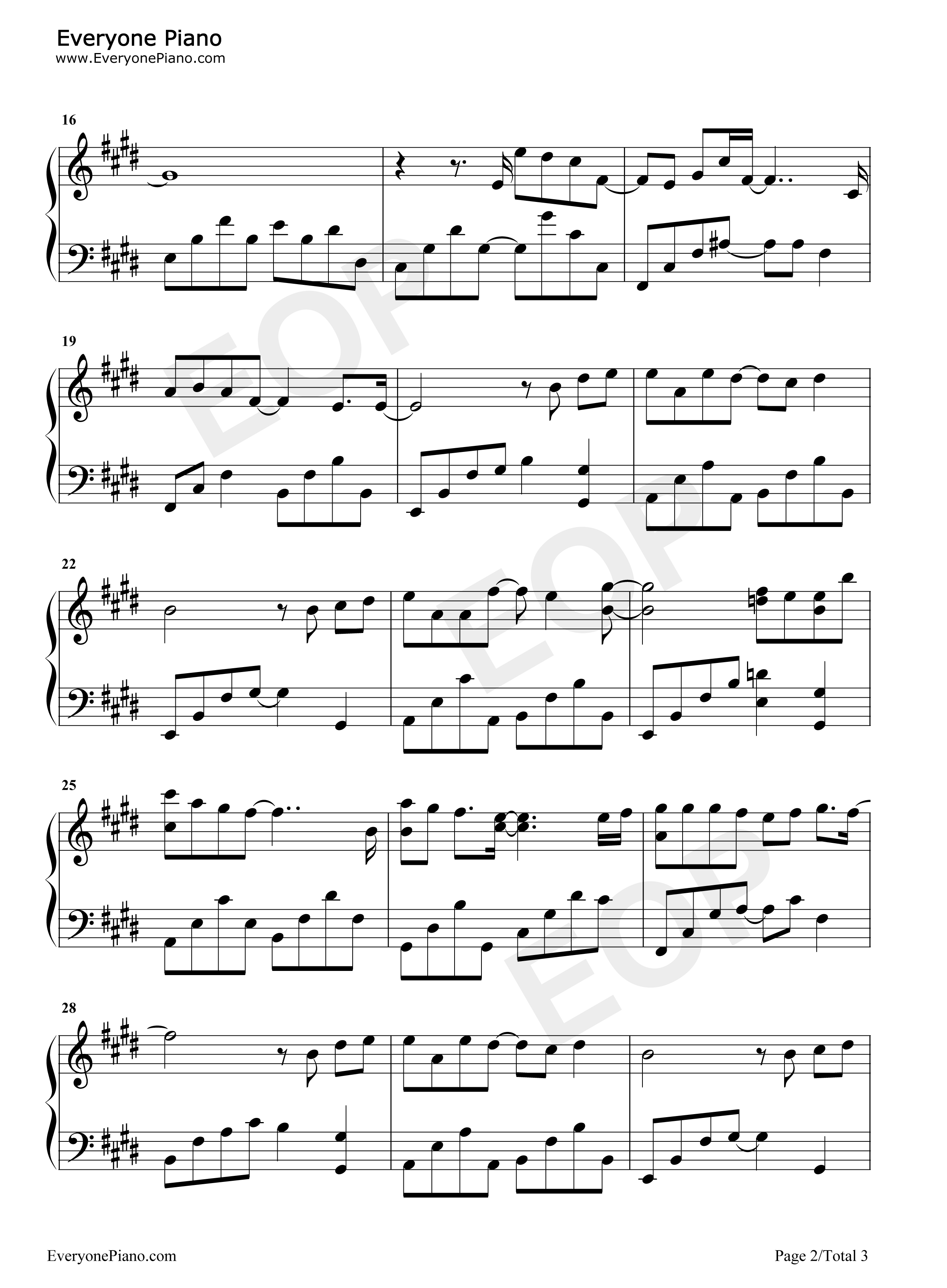 等风雨经过钢琴谱_张学友