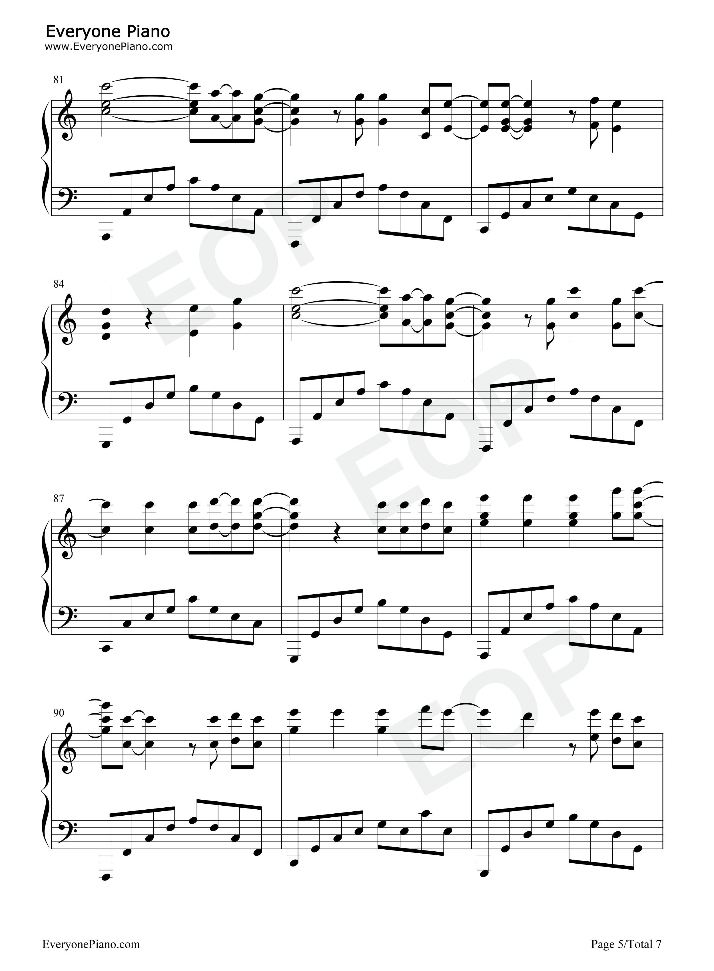 你从未离去钢琴谱_白挺