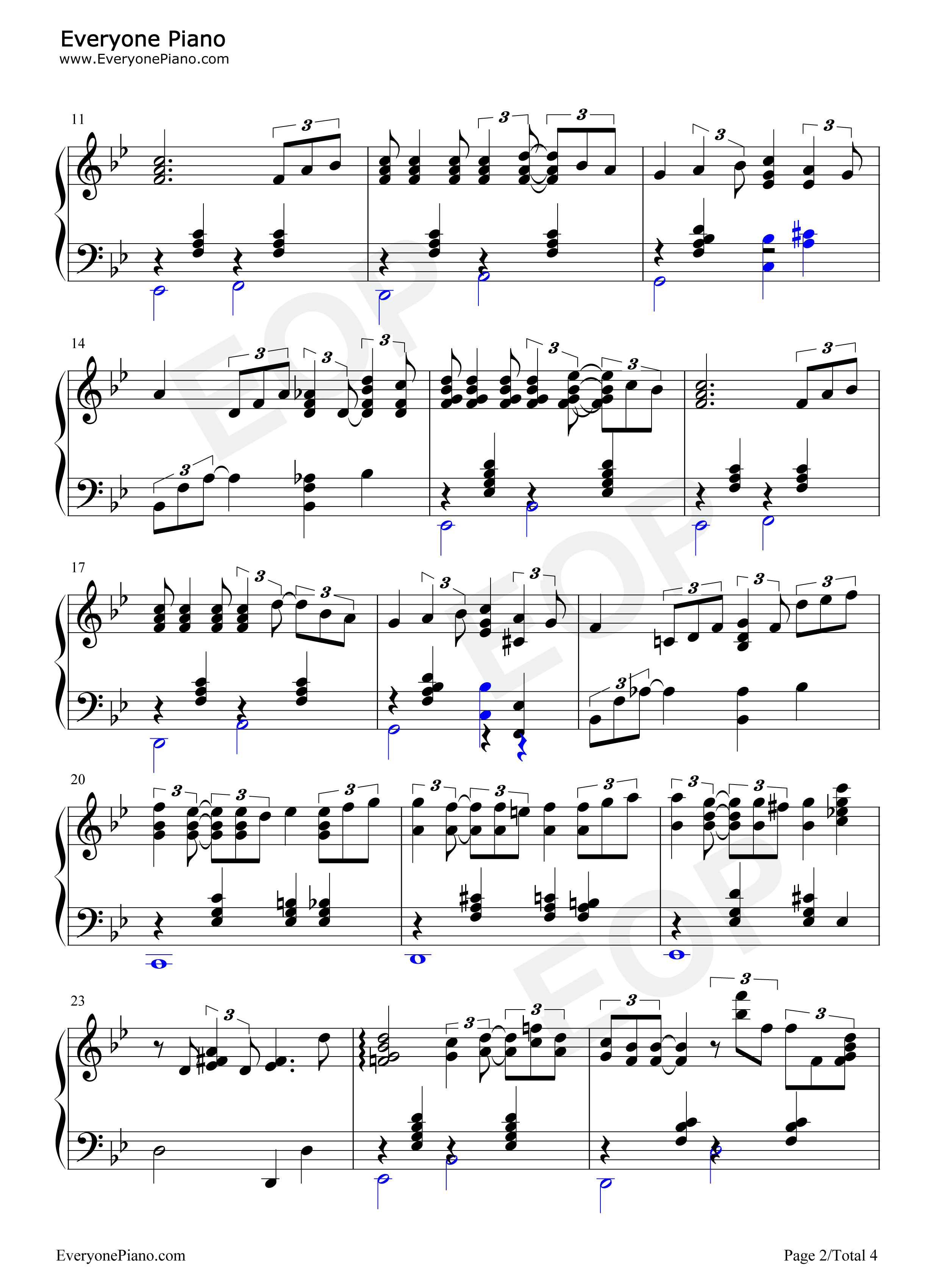 一去不返的时光钢琴谱_久石让