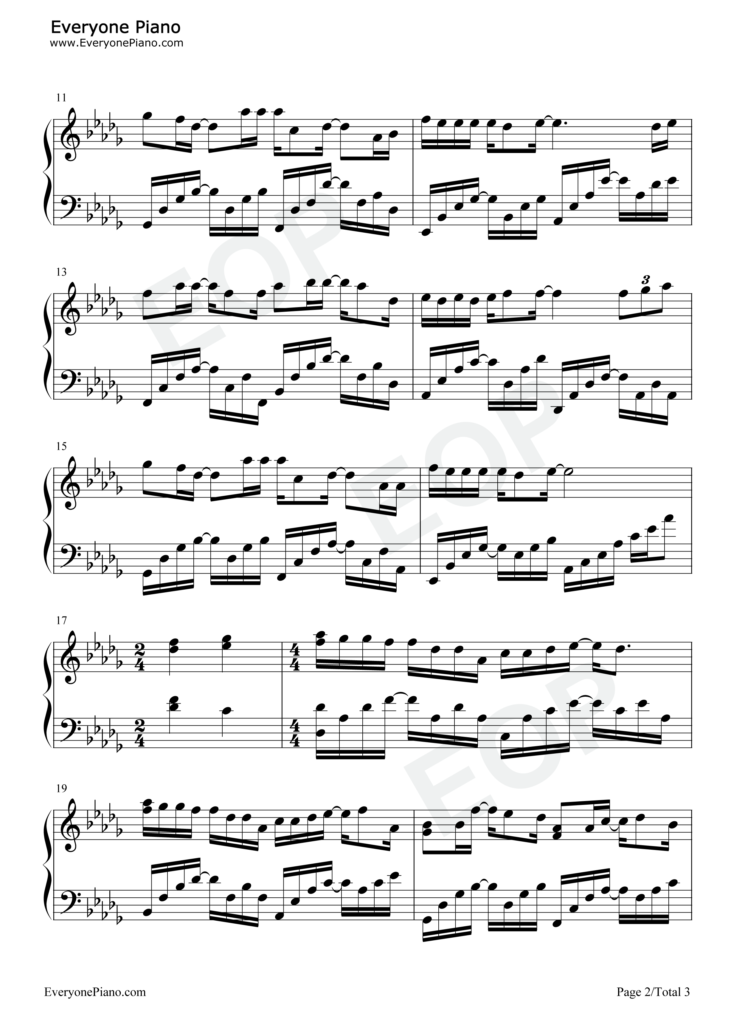 爱不老钢琴谱_罗震环