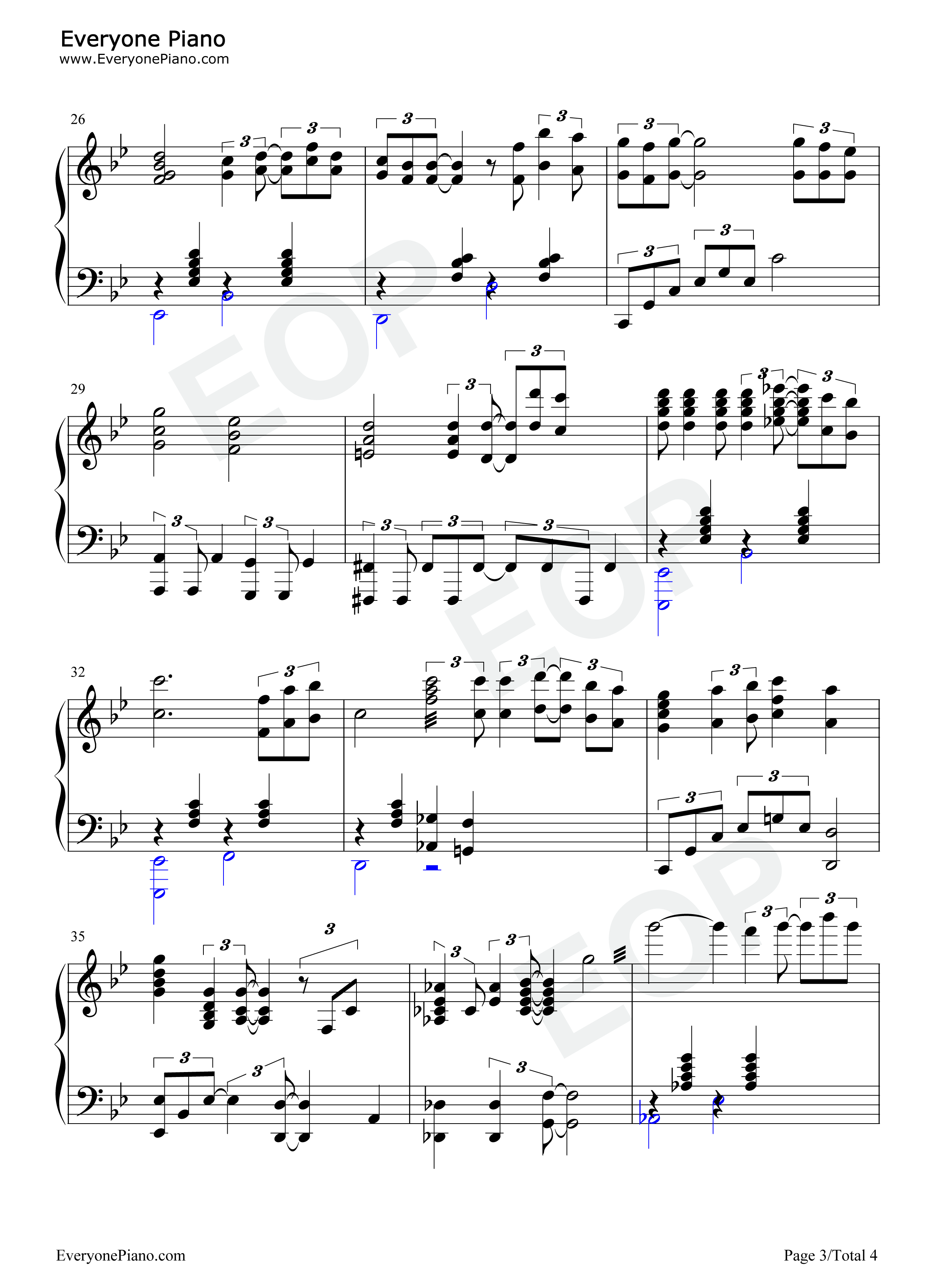 一去不返的时光钢琴谱_久石让