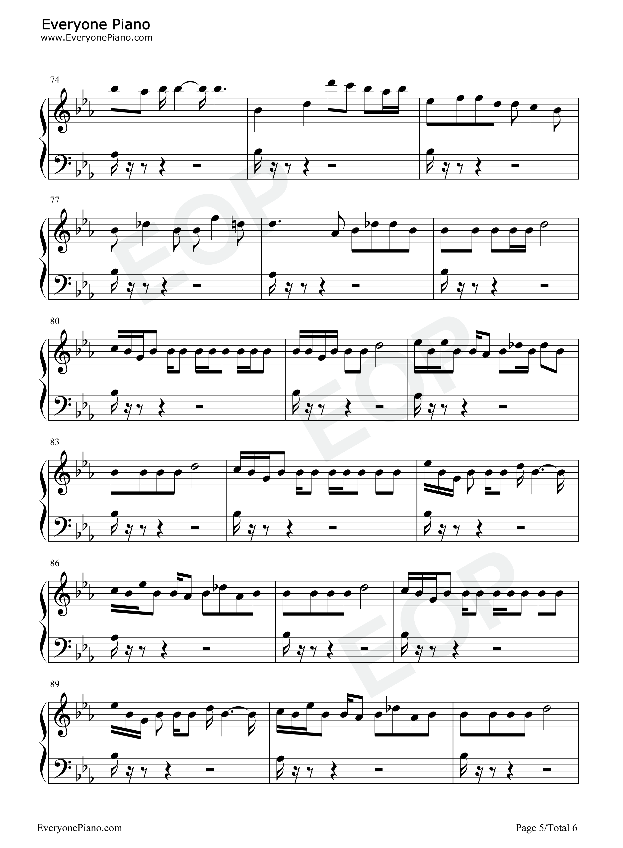 Stupid_Love钢琴谱_Lady_Gaga