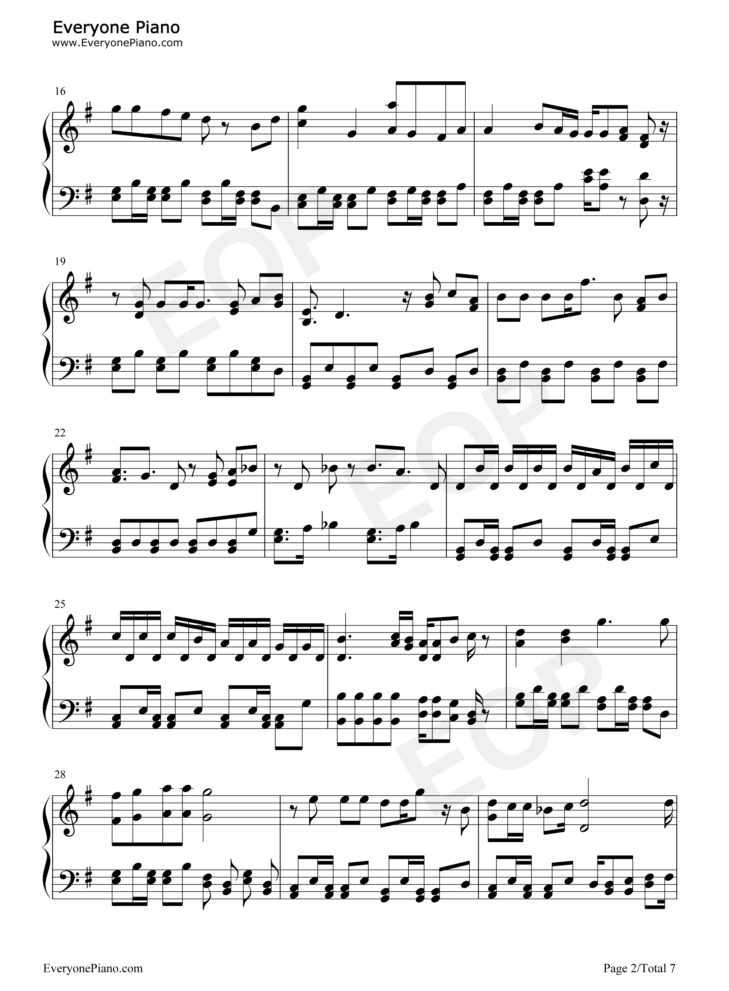 心绘钢琴谱_Road_of_Major