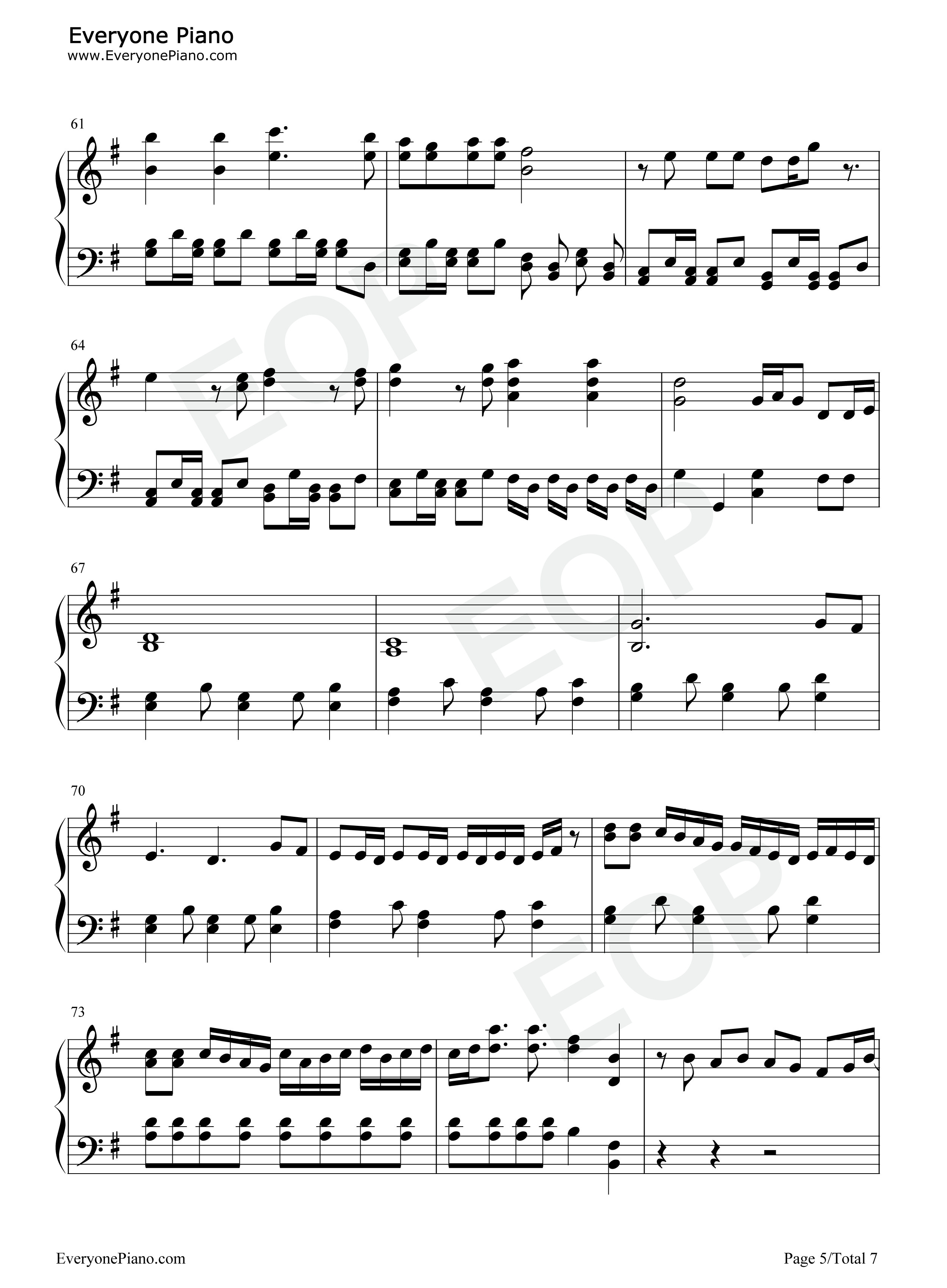 心绘钢琴谱_Road_of_Major