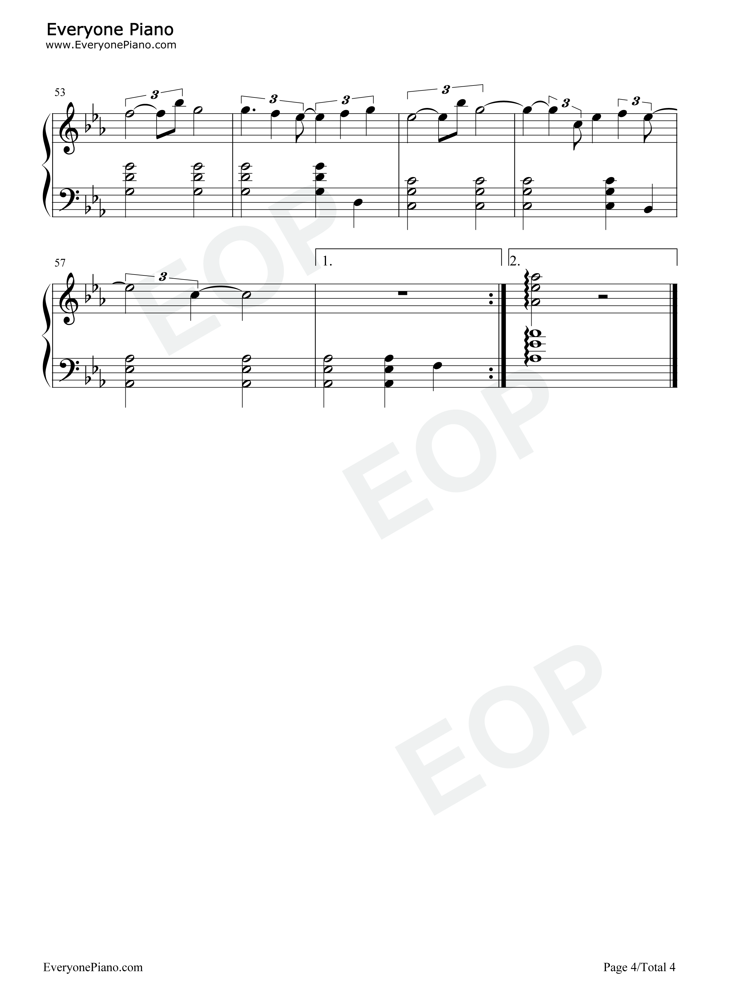 Sweet_Night钢琴谱_V_防弹少年团