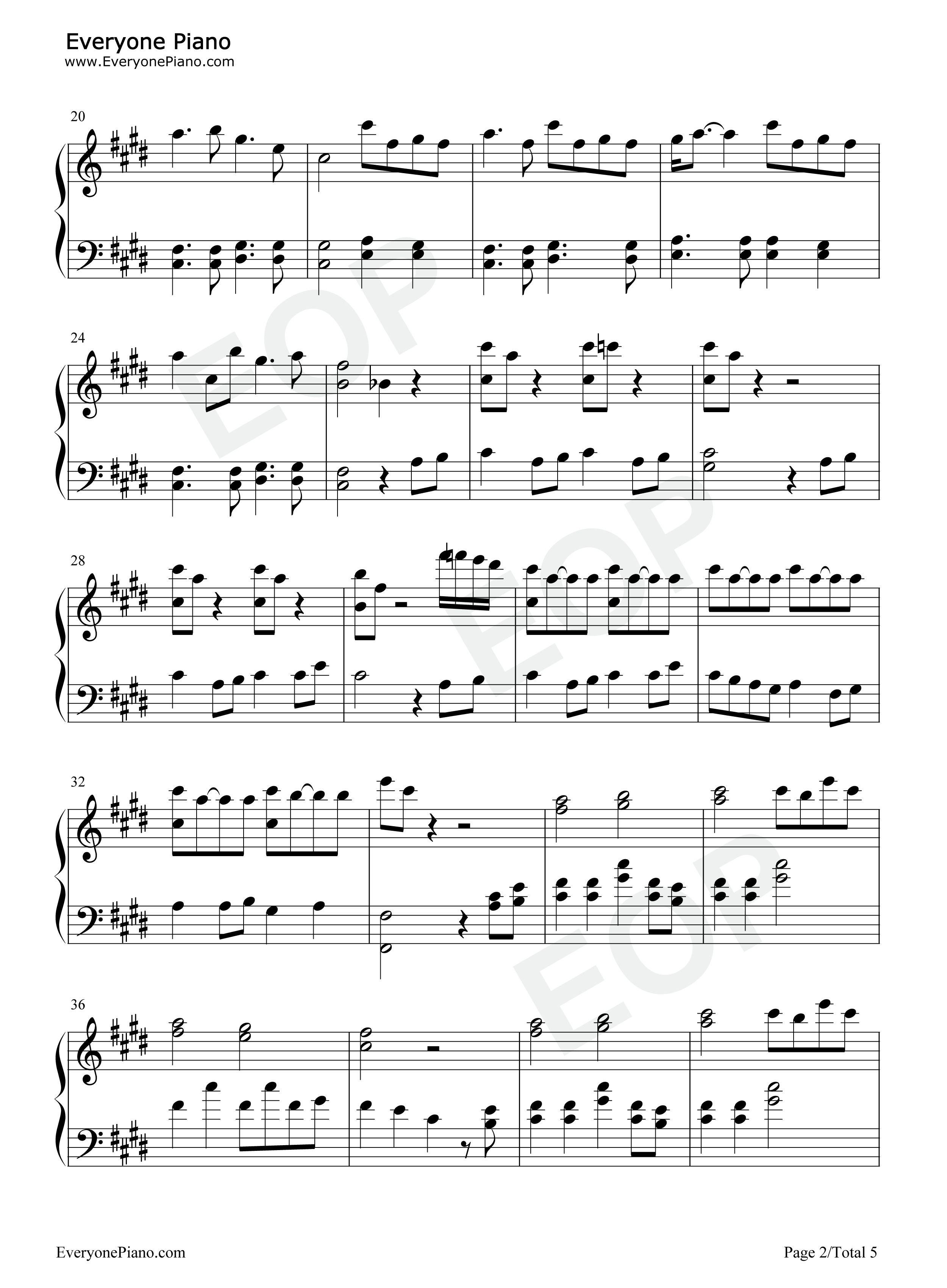 双向倾诉钢琴谱_洛天依_言和