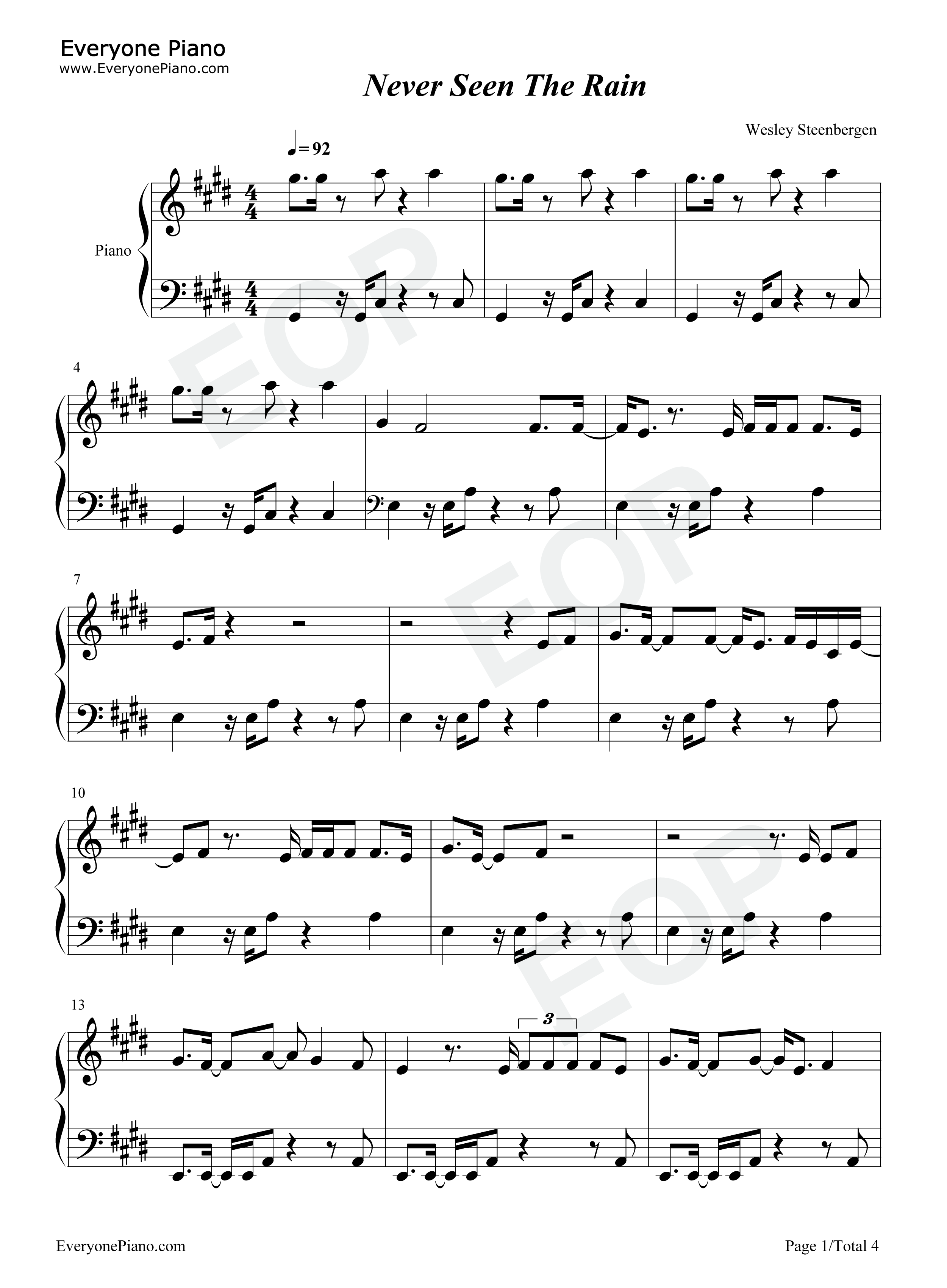 Never_Seen_the_Rain钢琴谱_Tones_and_I