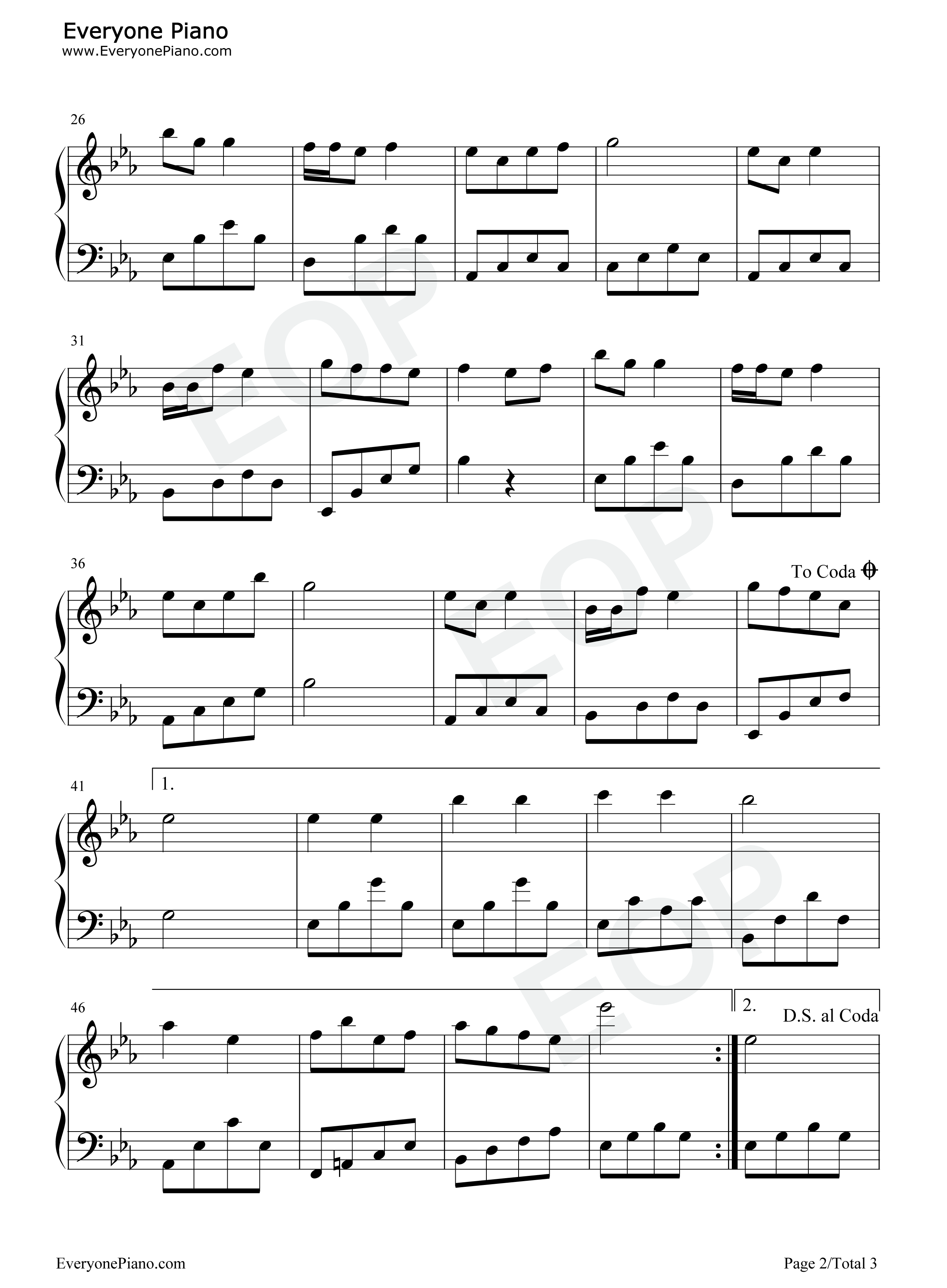 听我说谢谢你钢琴谱_李昕融