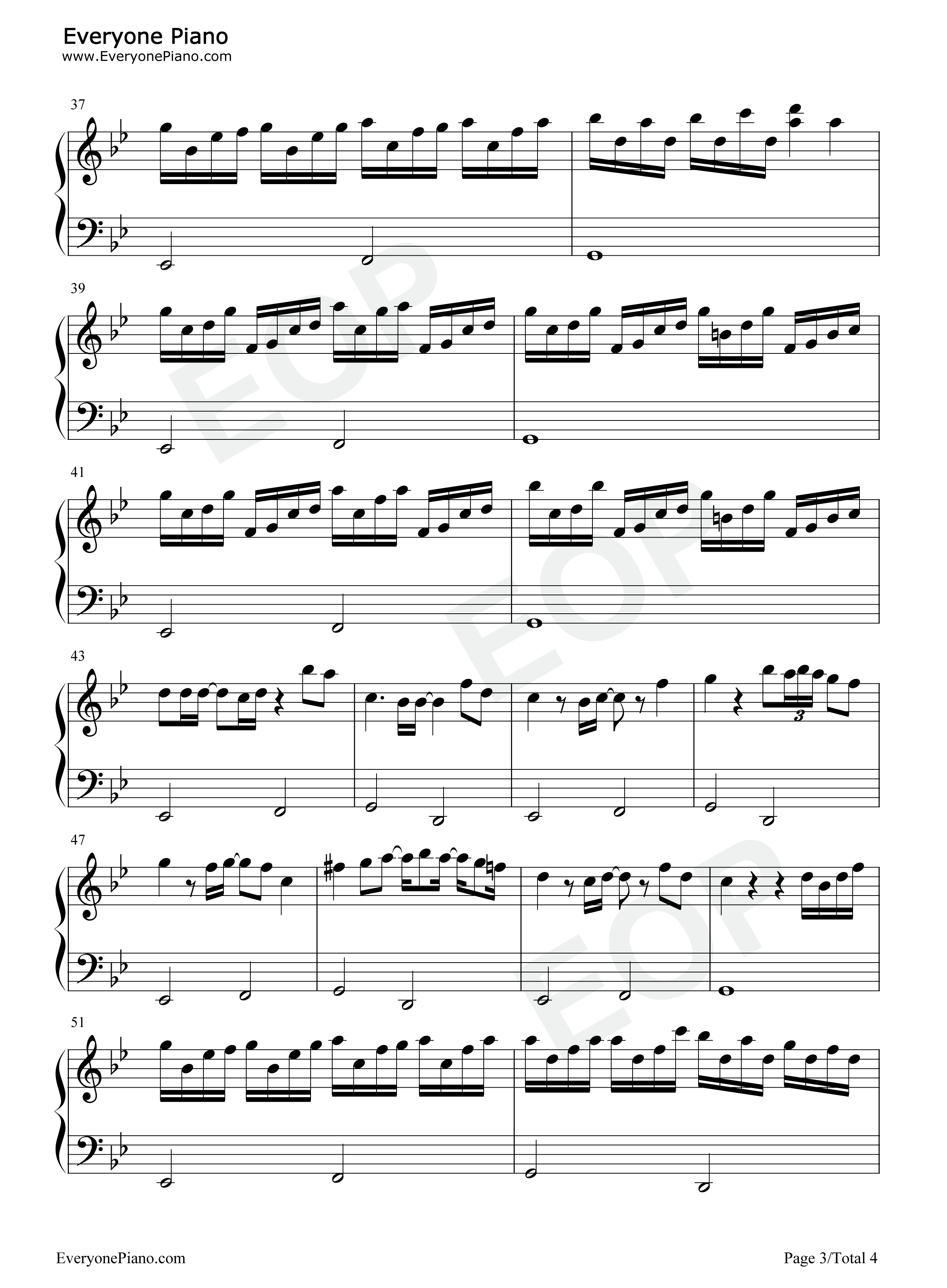 天空云海钢琴谱_dylanf