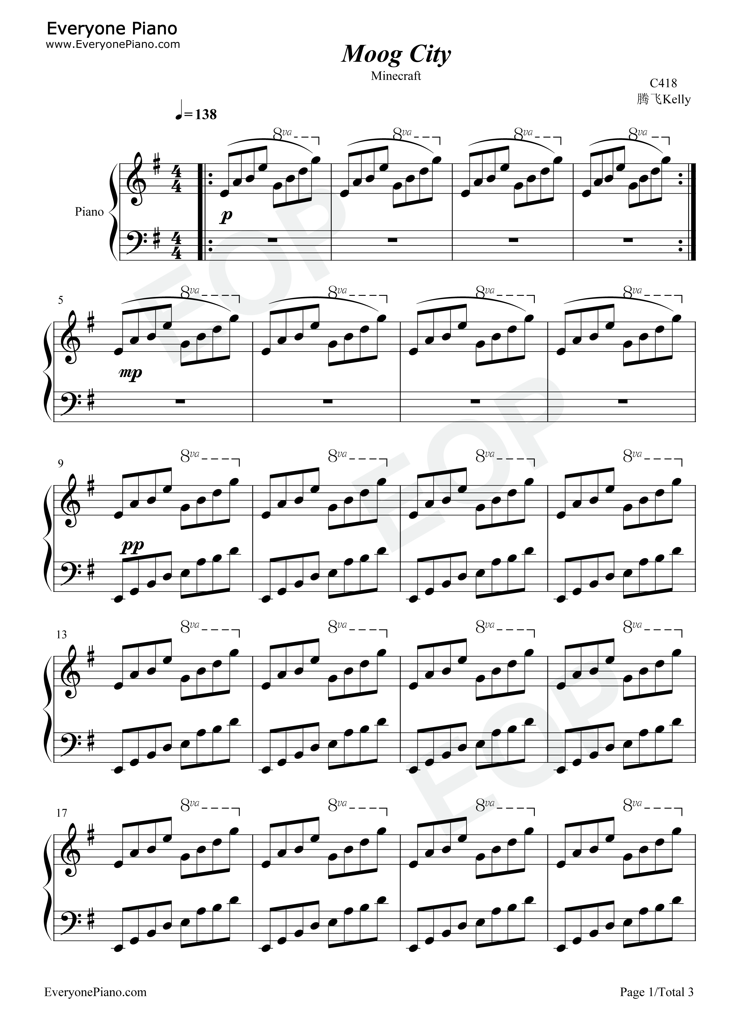 Moog_City钢琴谱_C418