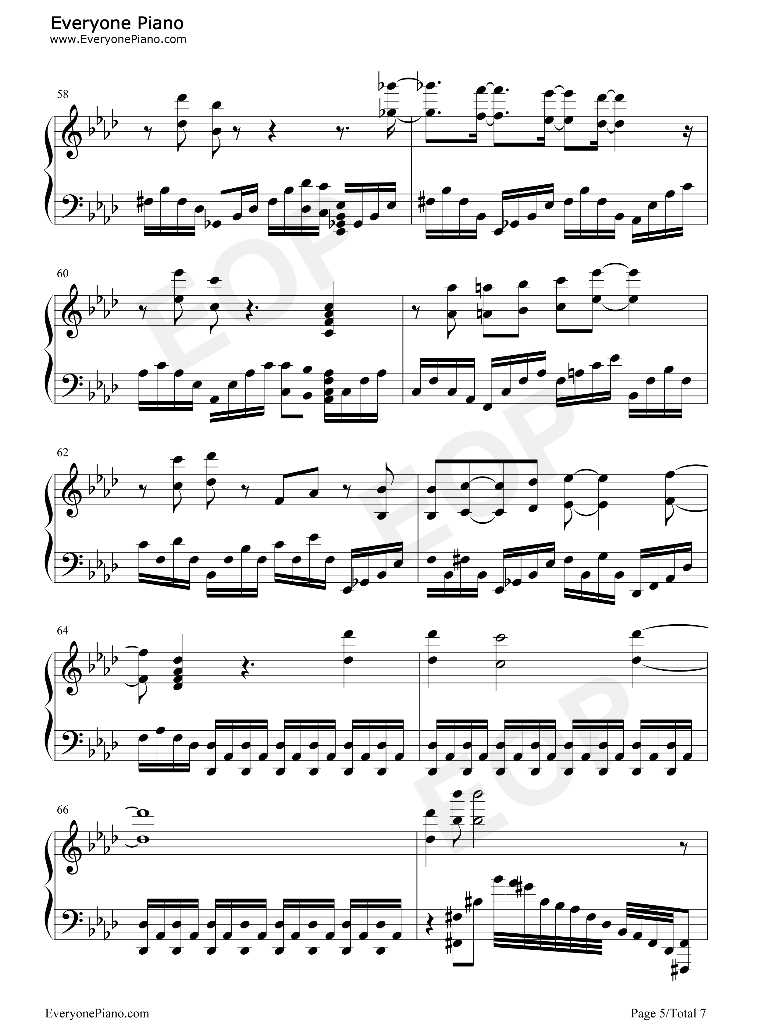 夜半歌声钢琴谱_华晨宇