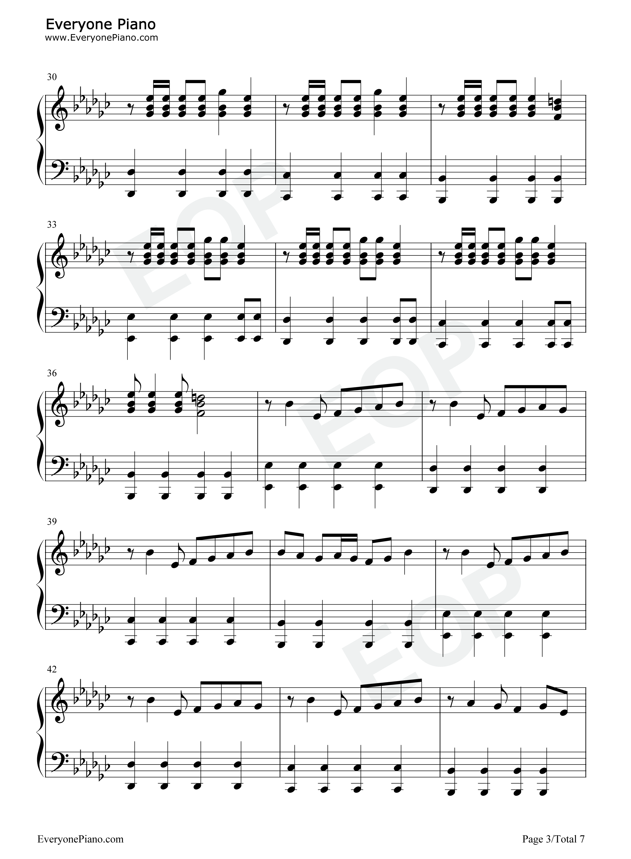 达拉崩吧钢琴谱_洛天依_言和