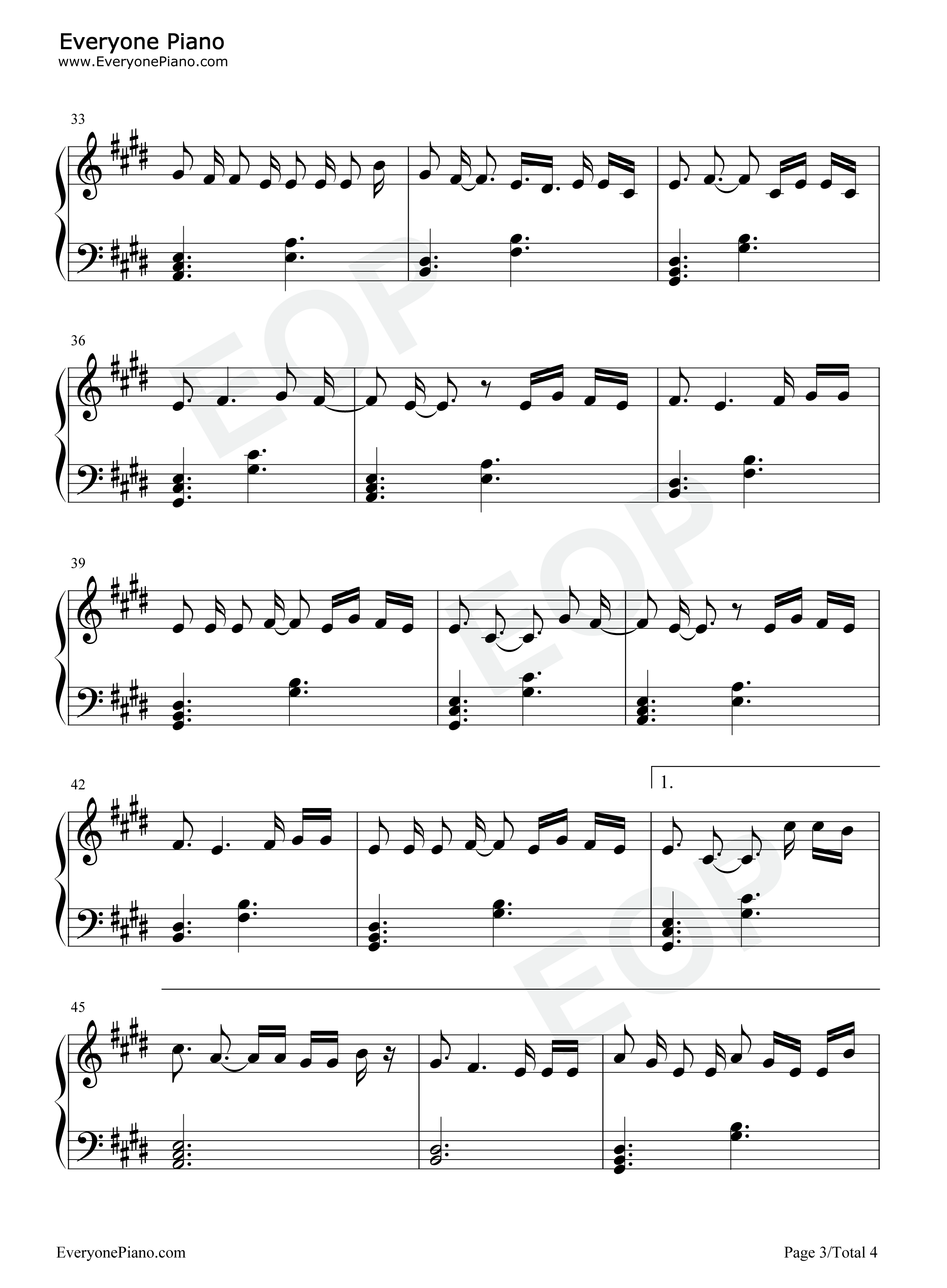 La_Difícil钢琴谱_Camilo