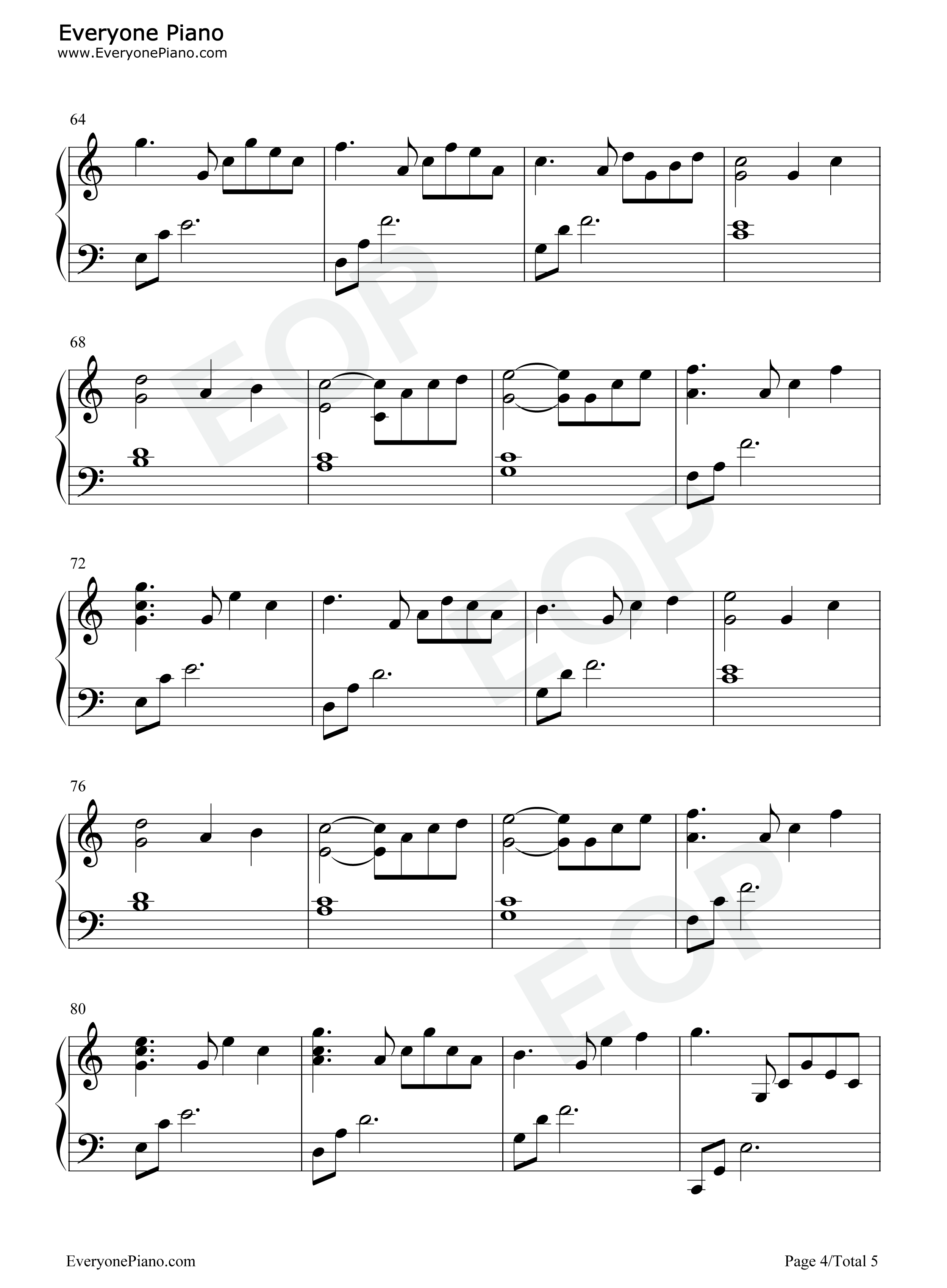 送你这对翅膀钢琴谱_Don_Besig